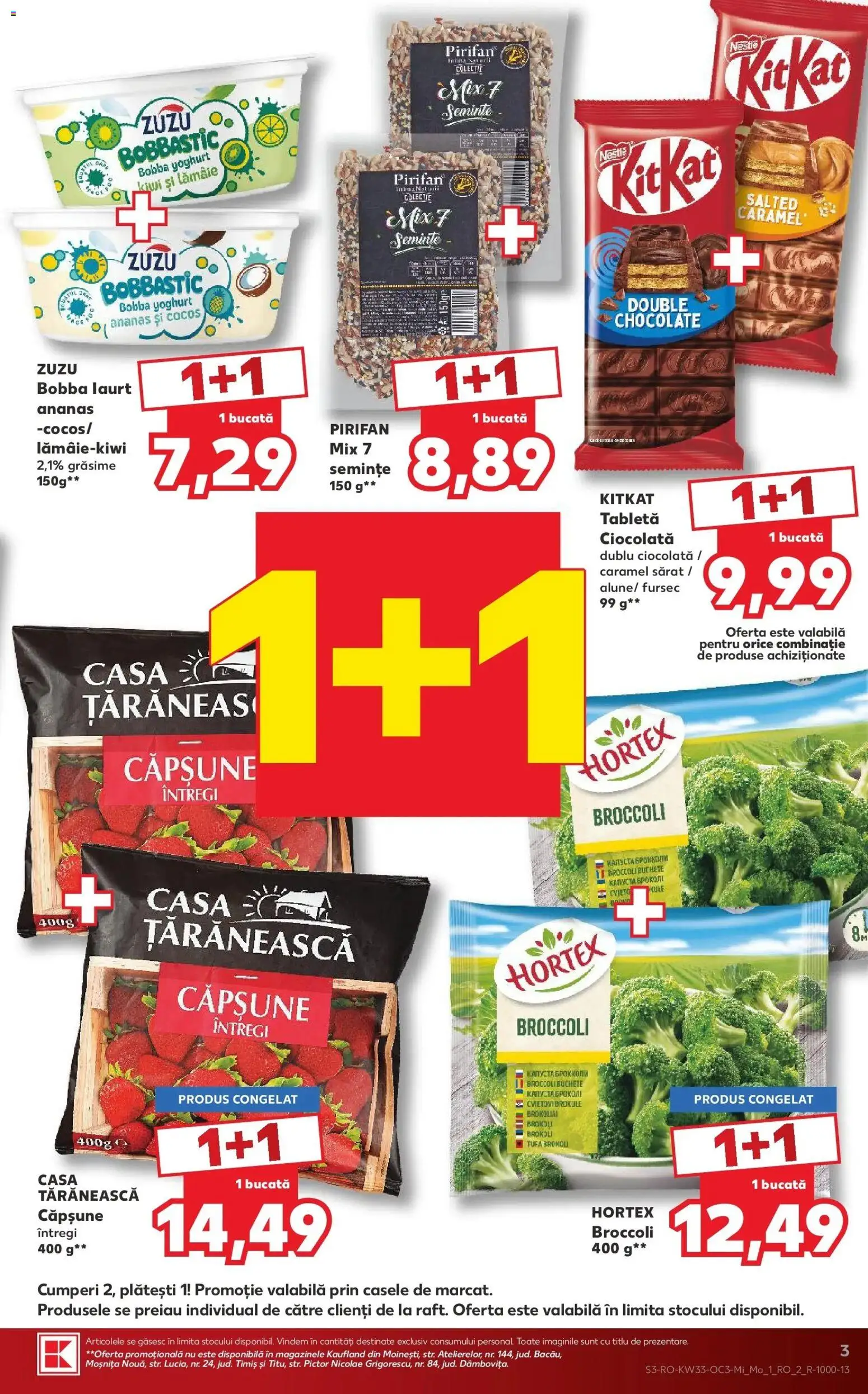 Kaufland Rădăuți 12.08.2026 - Revista si Oferta | Pagină: 3 | Produse: Zuzu, Semințe, Ciocolată, Broccoli