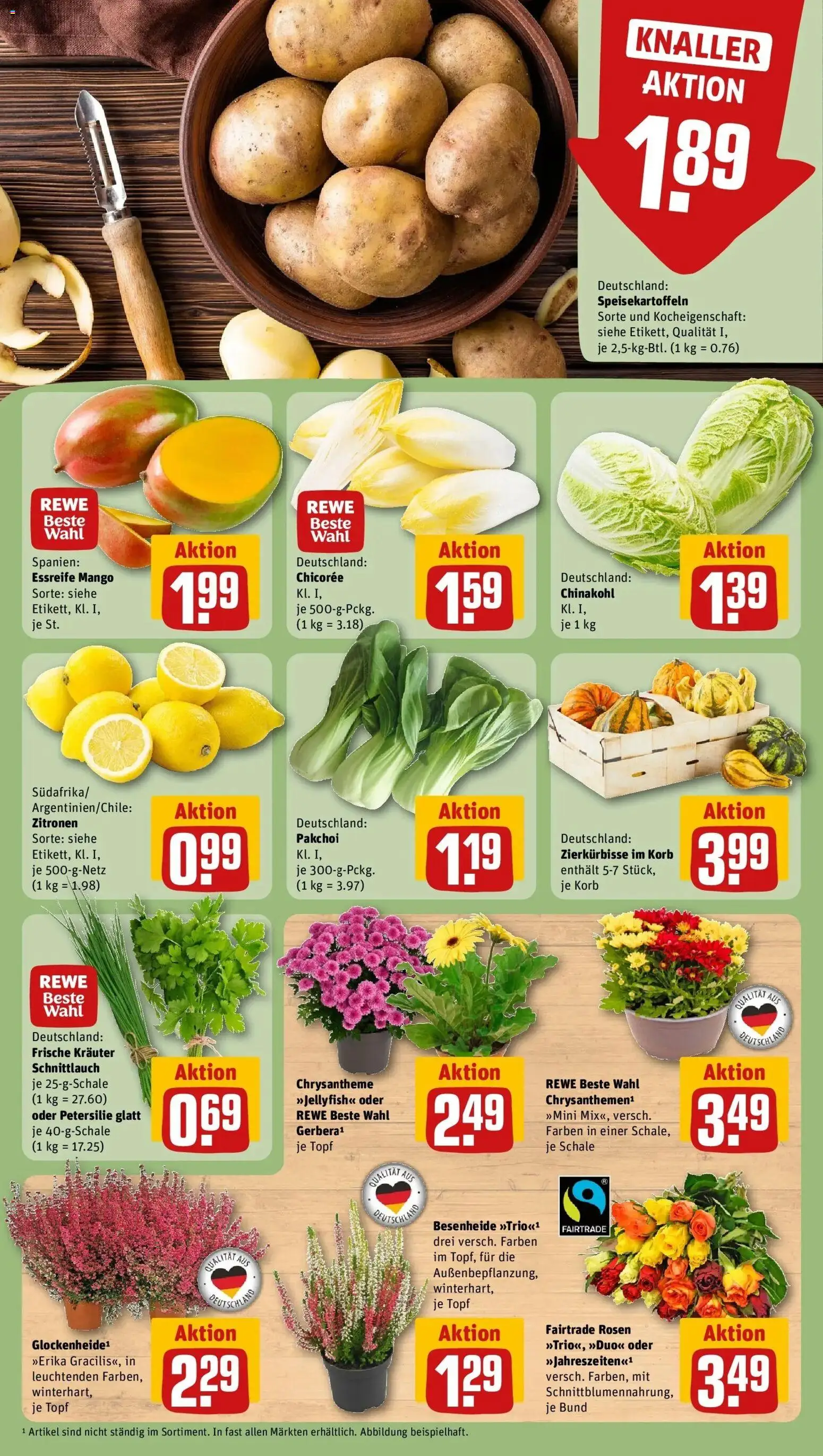 REWE Prospekt ab 21.09.2026 zum Blättern » Angebote | Seite: 13 | Produkte: Korb, Mango, Petersilie, Zitronen