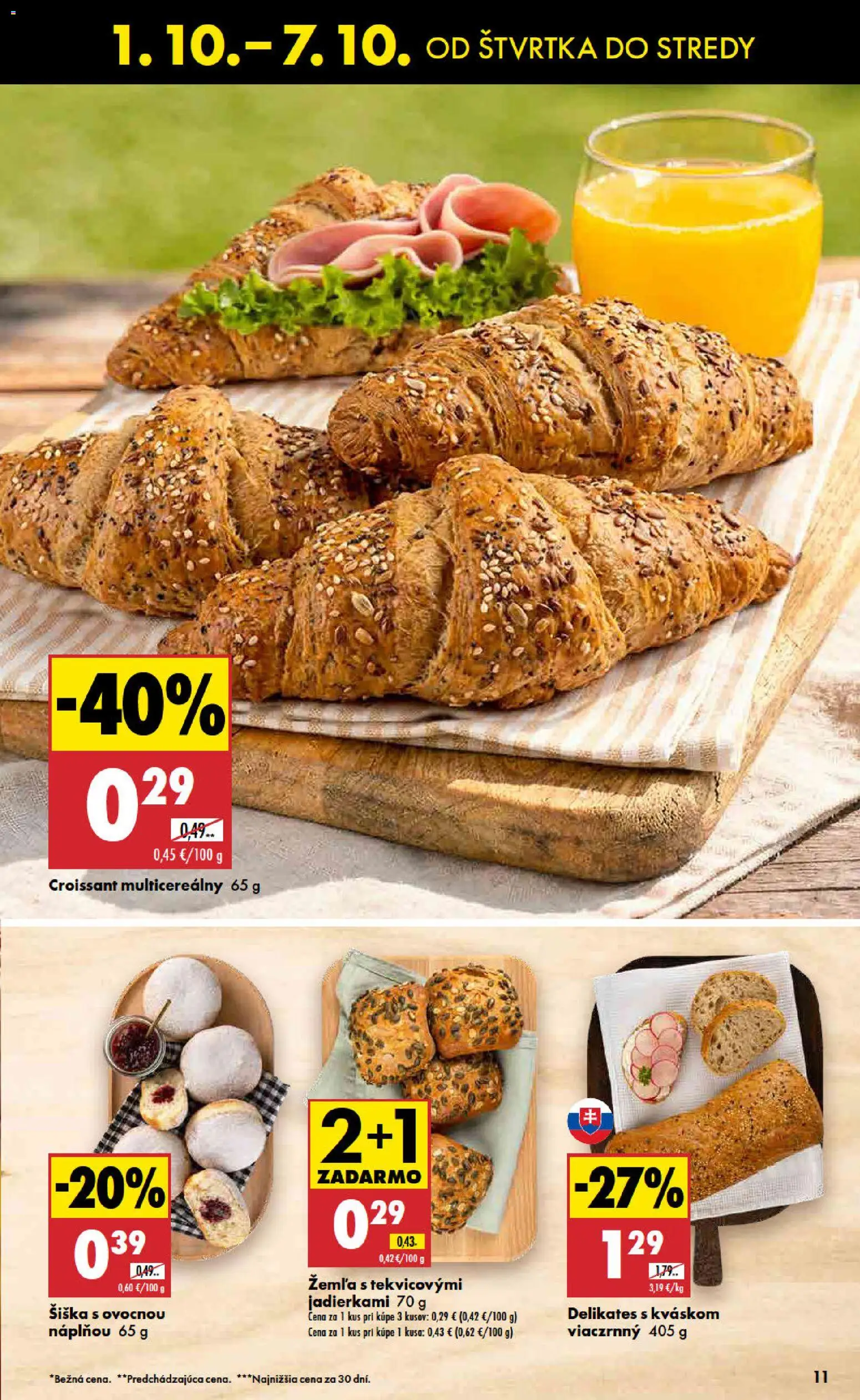 Nové Biedronka akcie – leták je platný od 01.10.2026 | Strana: 11 | Produkty: Croissant, Šiška