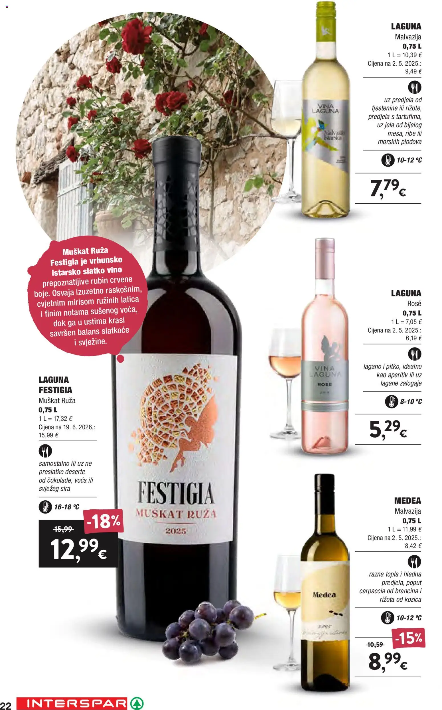 Interspar katalog | vrijedi od 16.09.2026 | Stranica: 22 | Proizvodi: Aperitiv, Vino, Ruza