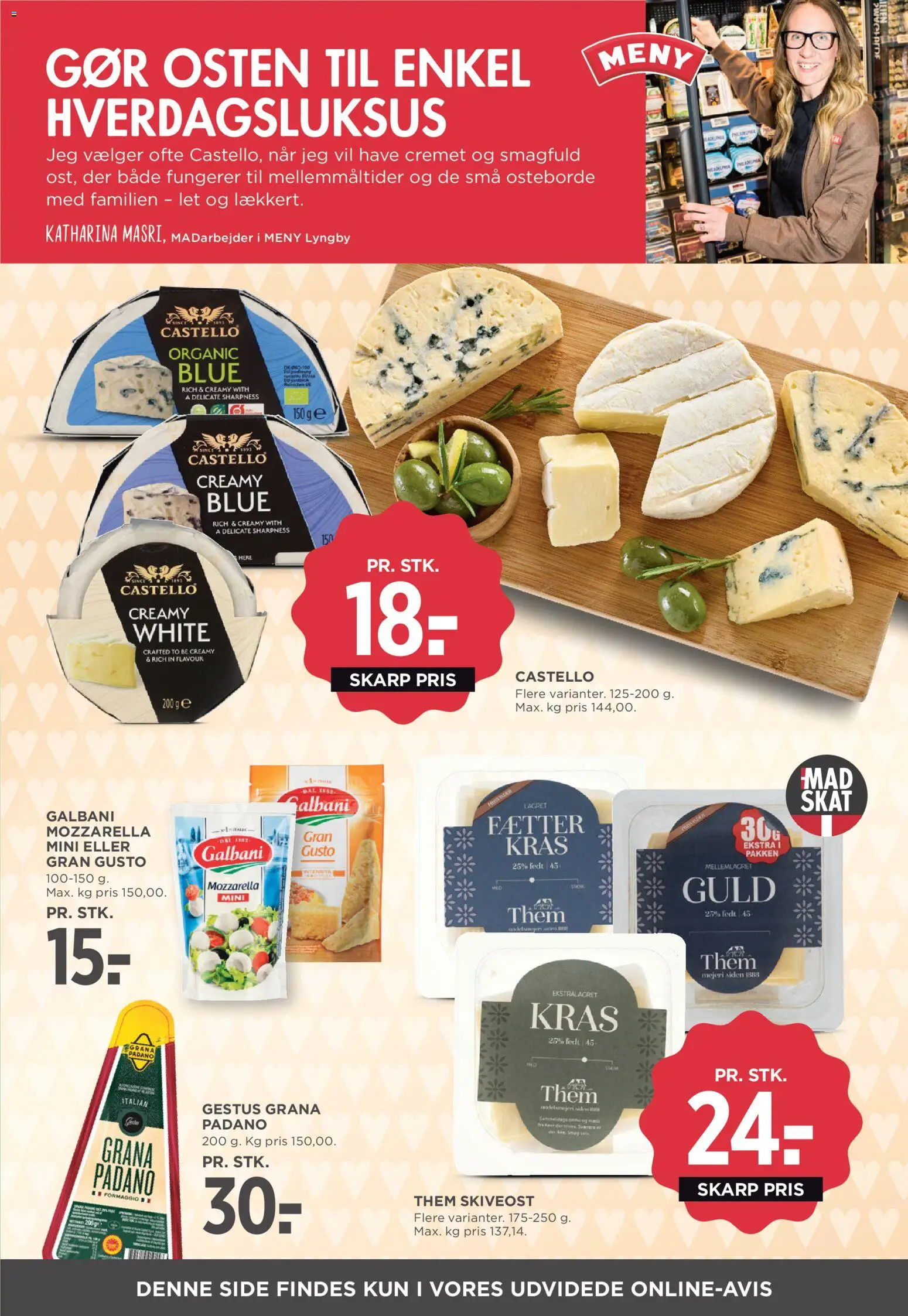 Meny tilbudsavis – gyldig fra 08.05.2026 | Side: 14 | Produkter: Skiveost, Mozzarella