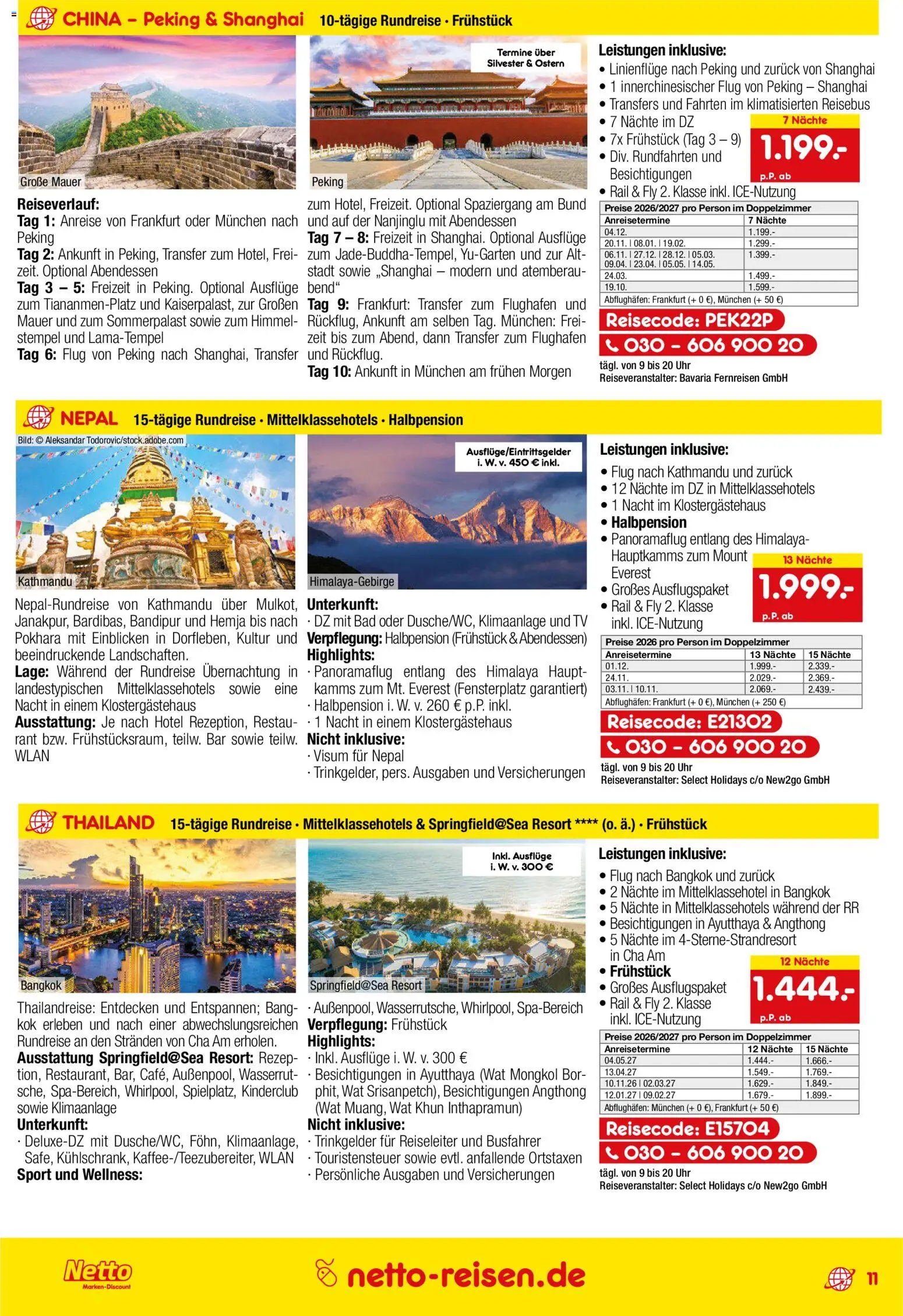 Netto Reisen Prospekt – gültig ab 27.08.2026 | Seite: 11 | Produkte: Klimaanlage, Bad, Uhr, TV