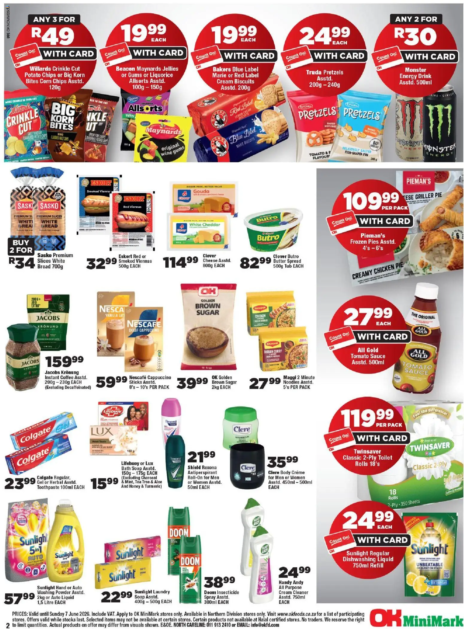New OK Foods catalogue – valid from 25.05.2026 | Page: 2 | Products: Bath, Noodles, Tomato sauce, Lemon