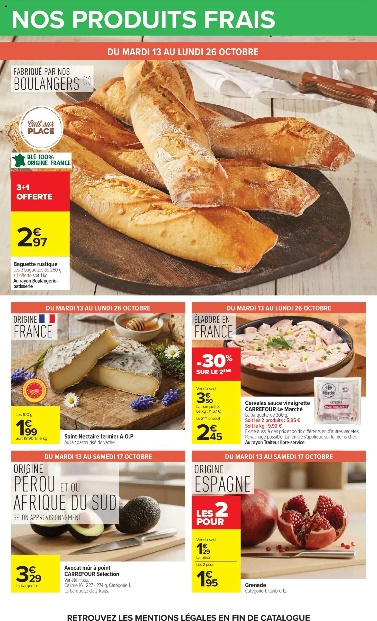 {H1} | Page: 22 | Produits: Baguette, Vinaigrette, Baguette rustique, Boulangerie