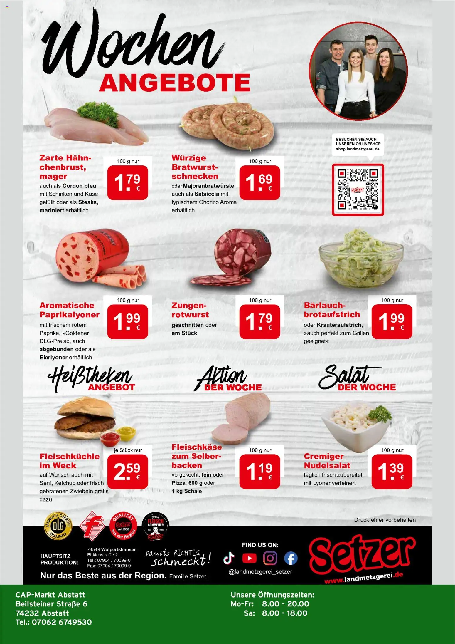 CAP Markt Prospekt – gültig ab 31.08.2026 | Seite: 4 | Produkte: Bratwurst, Schinken, Ketchup, Salat