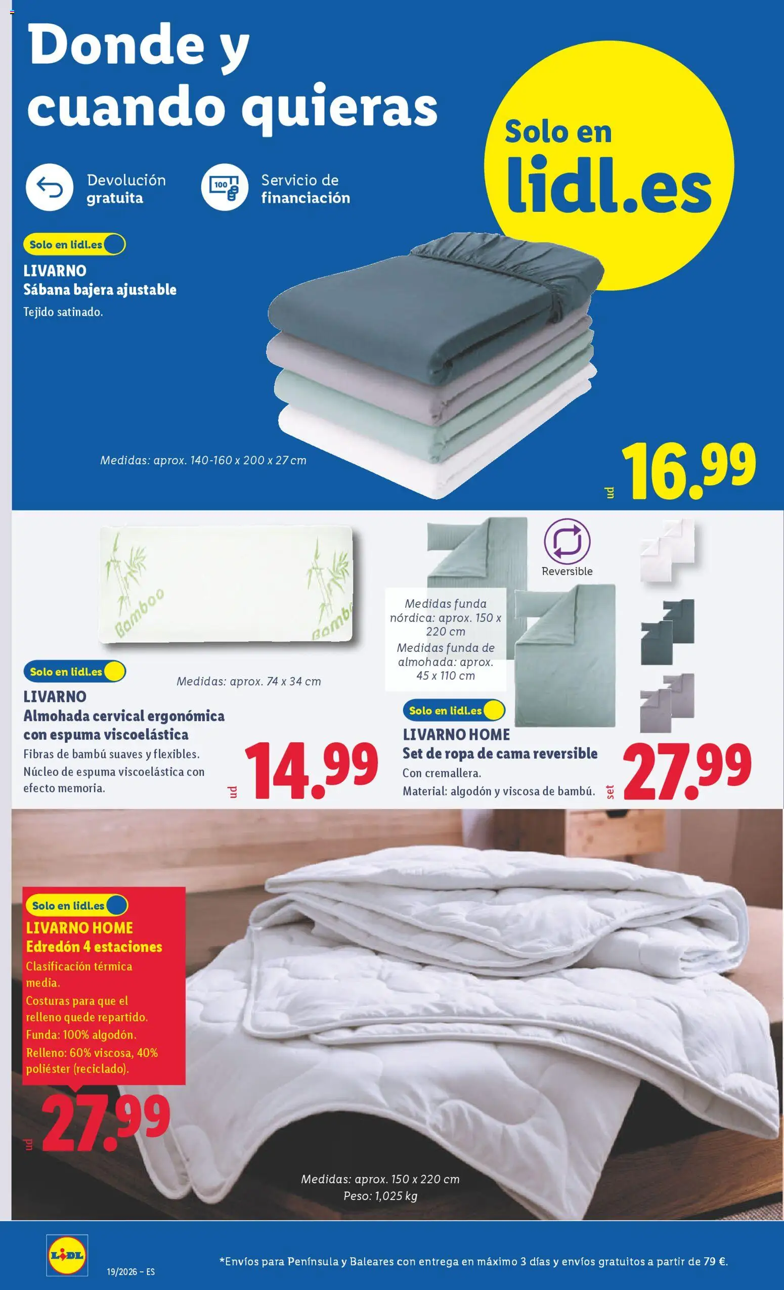 Lidl folleto de bazar │ válido desde el 04.05.2026 | Página: 4 | Productos: Ropa, Funda, Κασέρι, Cama