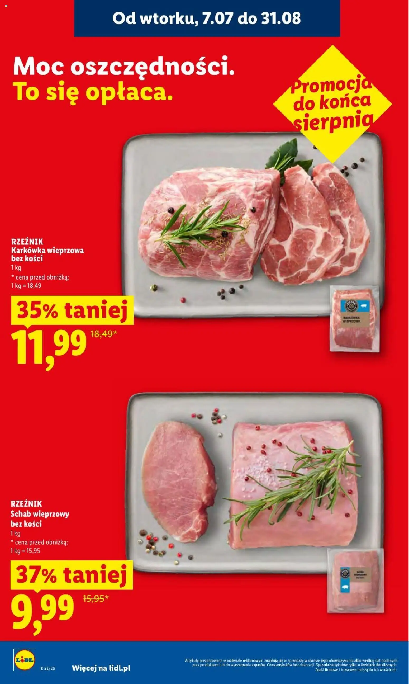 Lidl gazetka od 03.08.2026 | Strona: 14 | Produkty: Karkówka, Schab, Karkówka wieprzowa, Schab wieprzowy