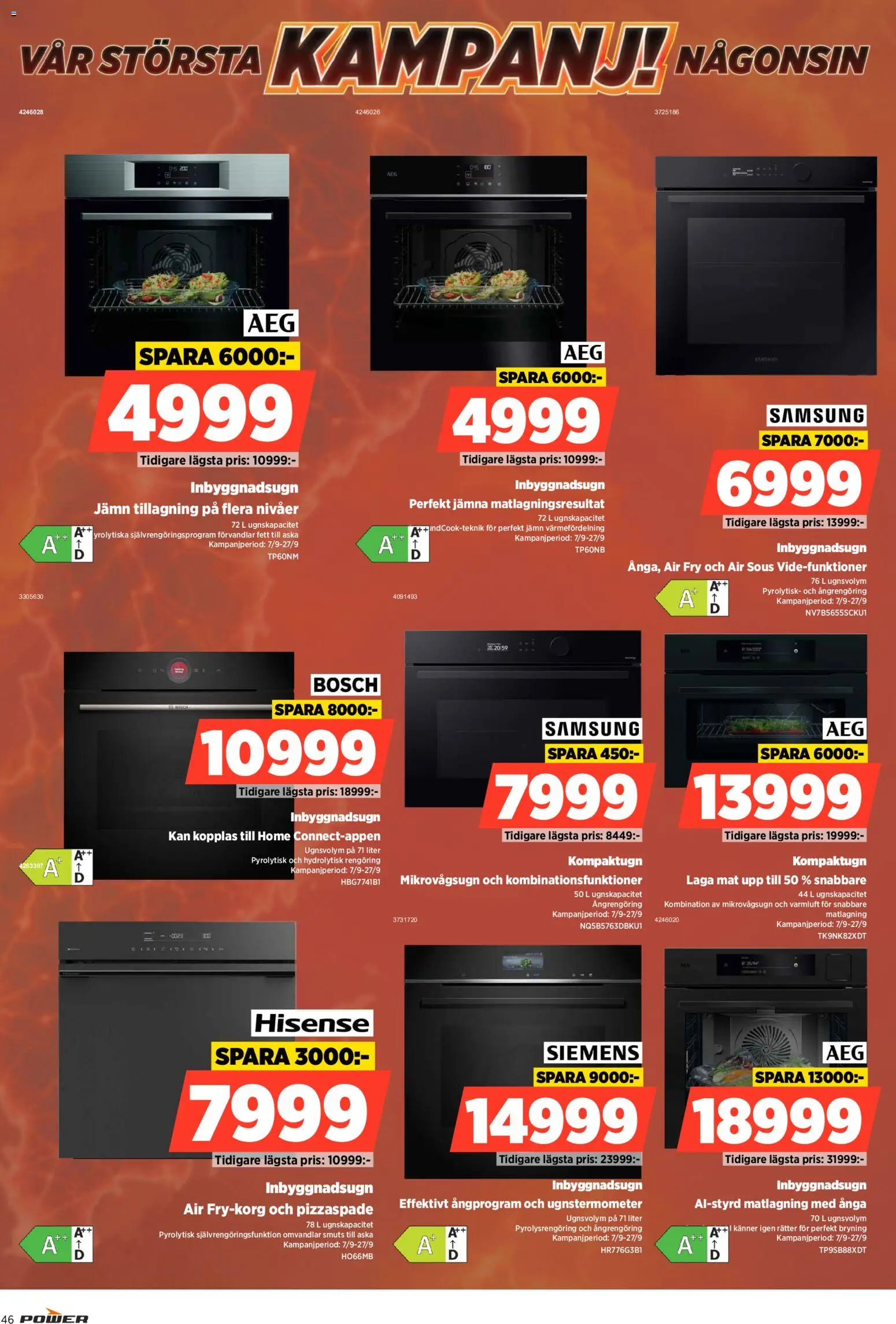 Power reklamblad aktuell från 07/09/2026 | Sida: 46 | Produkter: Mikrovågsugn