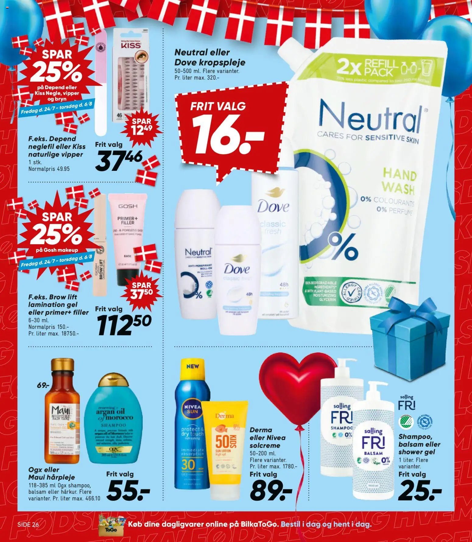 Bilka tilbudsavis – gyldig fra 24/07/2026 | Side: 38 | Produkter: Makeup, Balsam, Solcreme, Antiperspirant