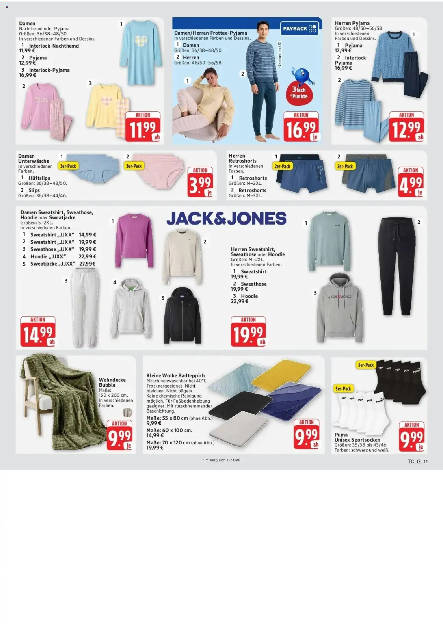 E center Prospekt Mainz-Weisenau (ab 28.09.2026) zum Blättern | Seite: 76 | Produkte: Sweathose, Sweatjacke, Hoodie, Pyjama