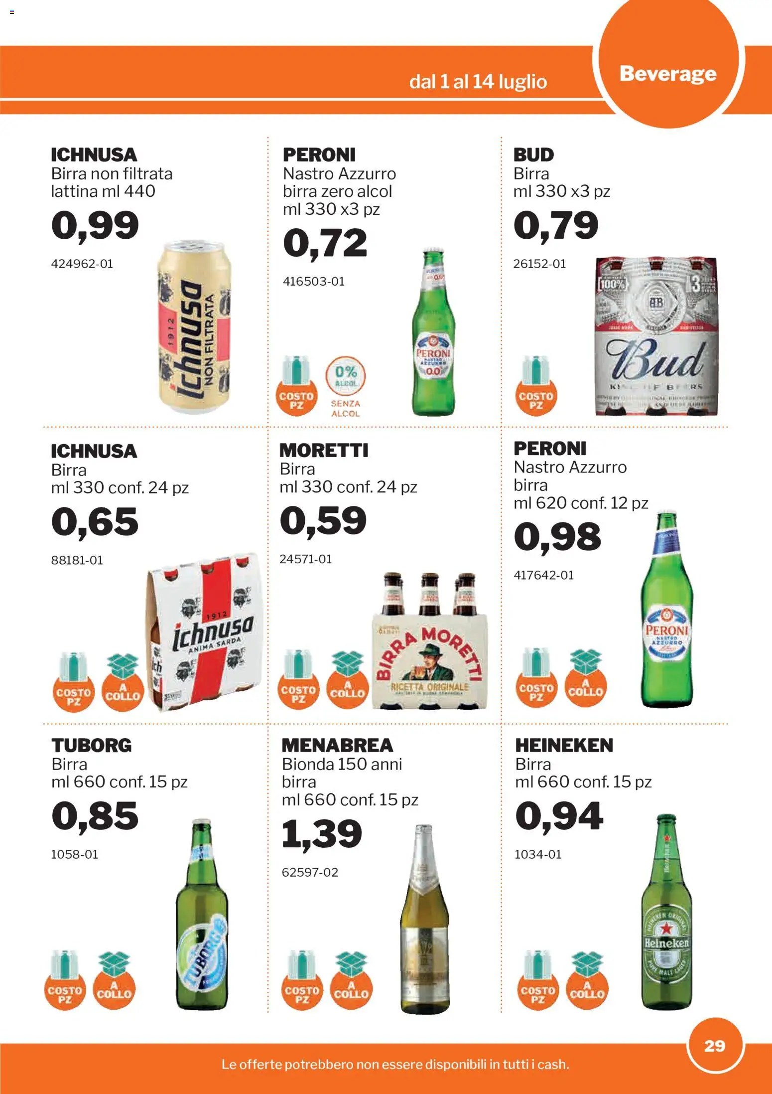 Volantino Sogegross del 01/07/2026 | Pagina: 29 | Prodotti: Birra, Heineken