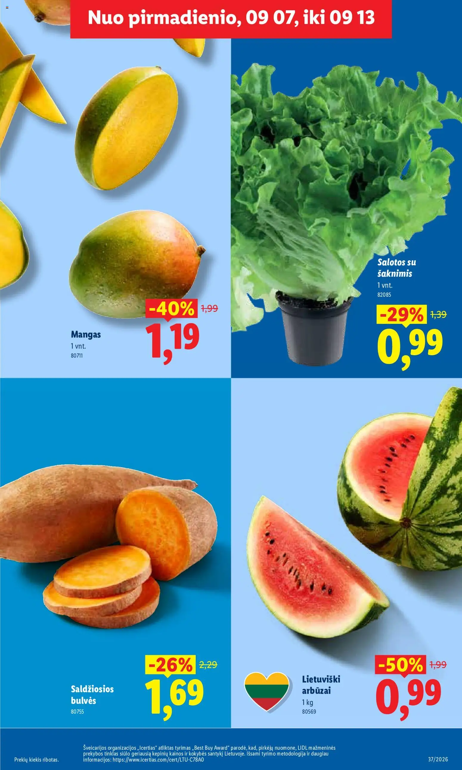 LIDL akcijos nuo 2026.09.07 | Puslapis: 3 | Prekių: Salotos, Bulvės
