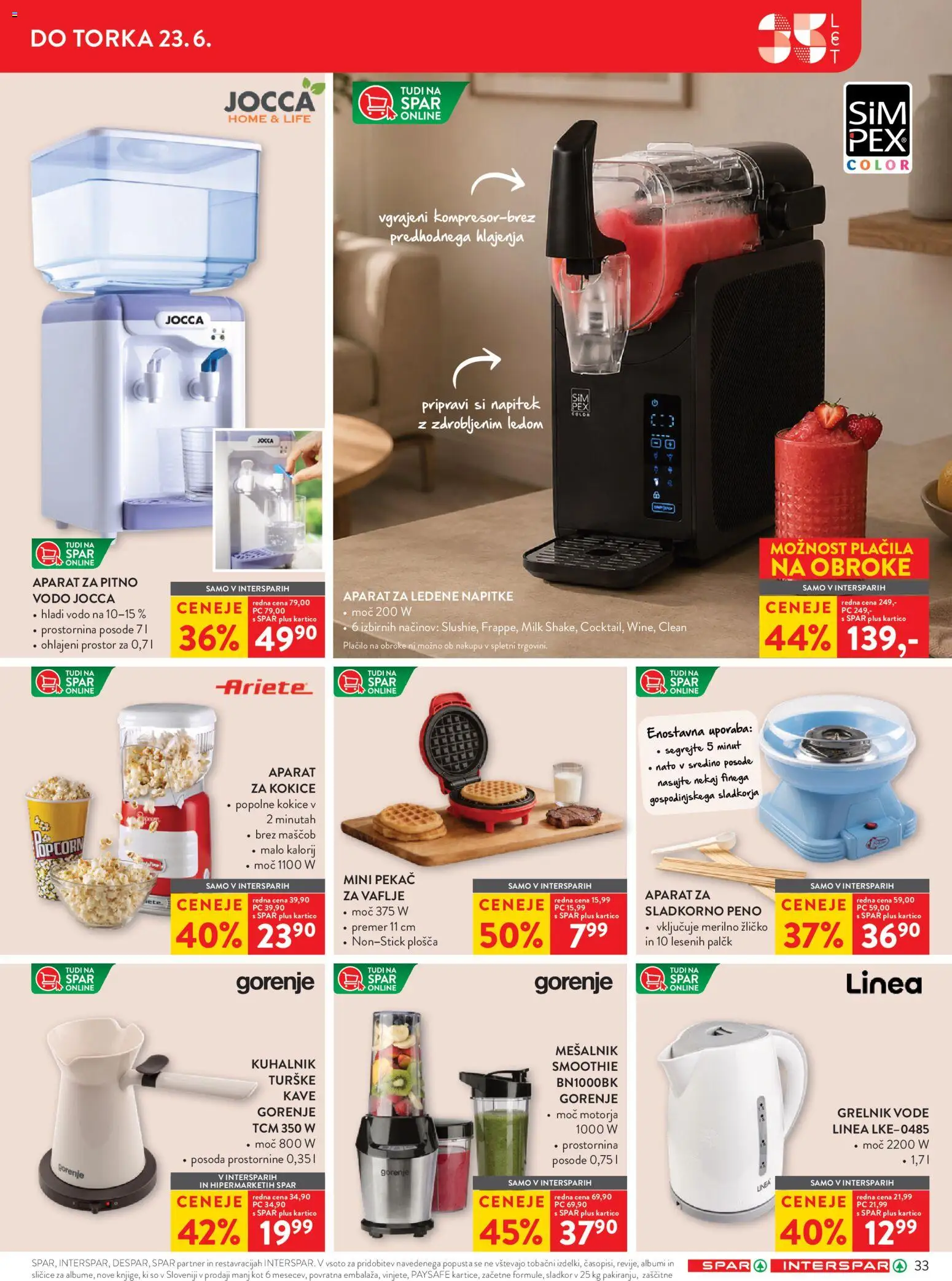 Novi Spar katalog ponudbe – veljaven od 10.06.2026 | Stran: 45 | Izdelki: Mesalnik, Kuhalnik, Grelnik vode, Sladkor