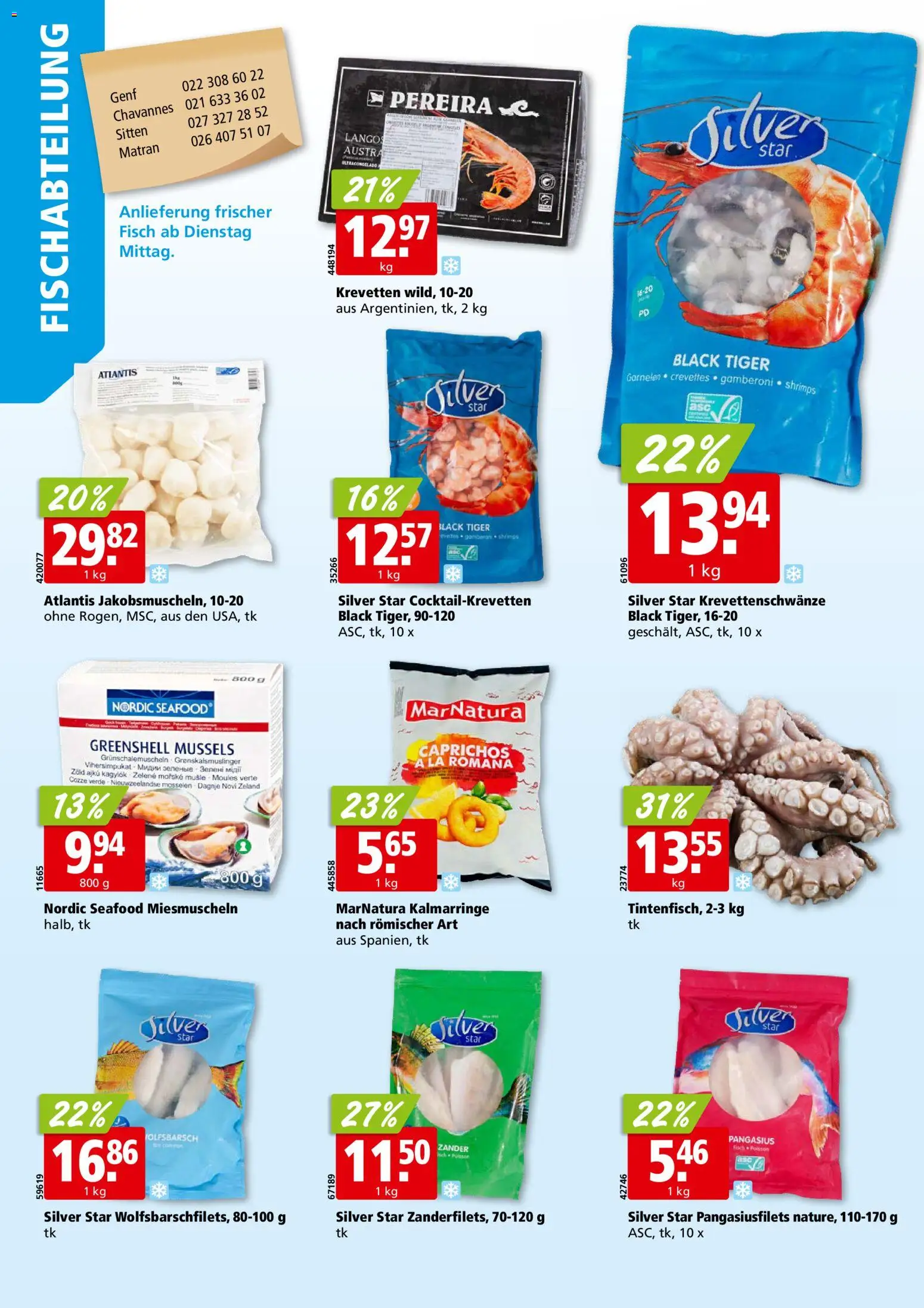 Aligro aktionen Chavannes, Matran, Genf, Sitten – gültig ab 13.07.2026 | Seite: 4 | Produkte: Garnelen, Fisch