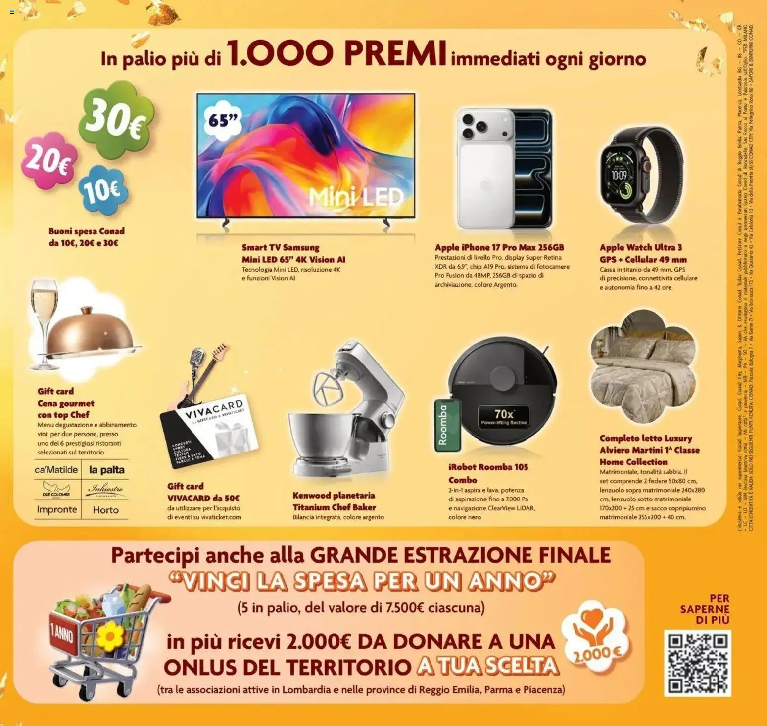 Volantino Conad del 21/10/2026 | Pagina: 3 | Prodotti: Tv samsung, TV, Mixer, Samsung