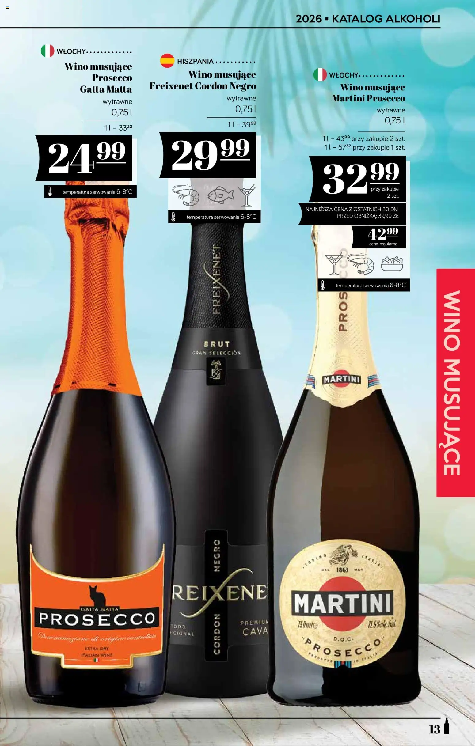 POLOmarket katalog - Alkoholi od 16.07.2026 | Strona: 13 | Produkty: Martini, Martini prosecco, Gatta, Prosecco