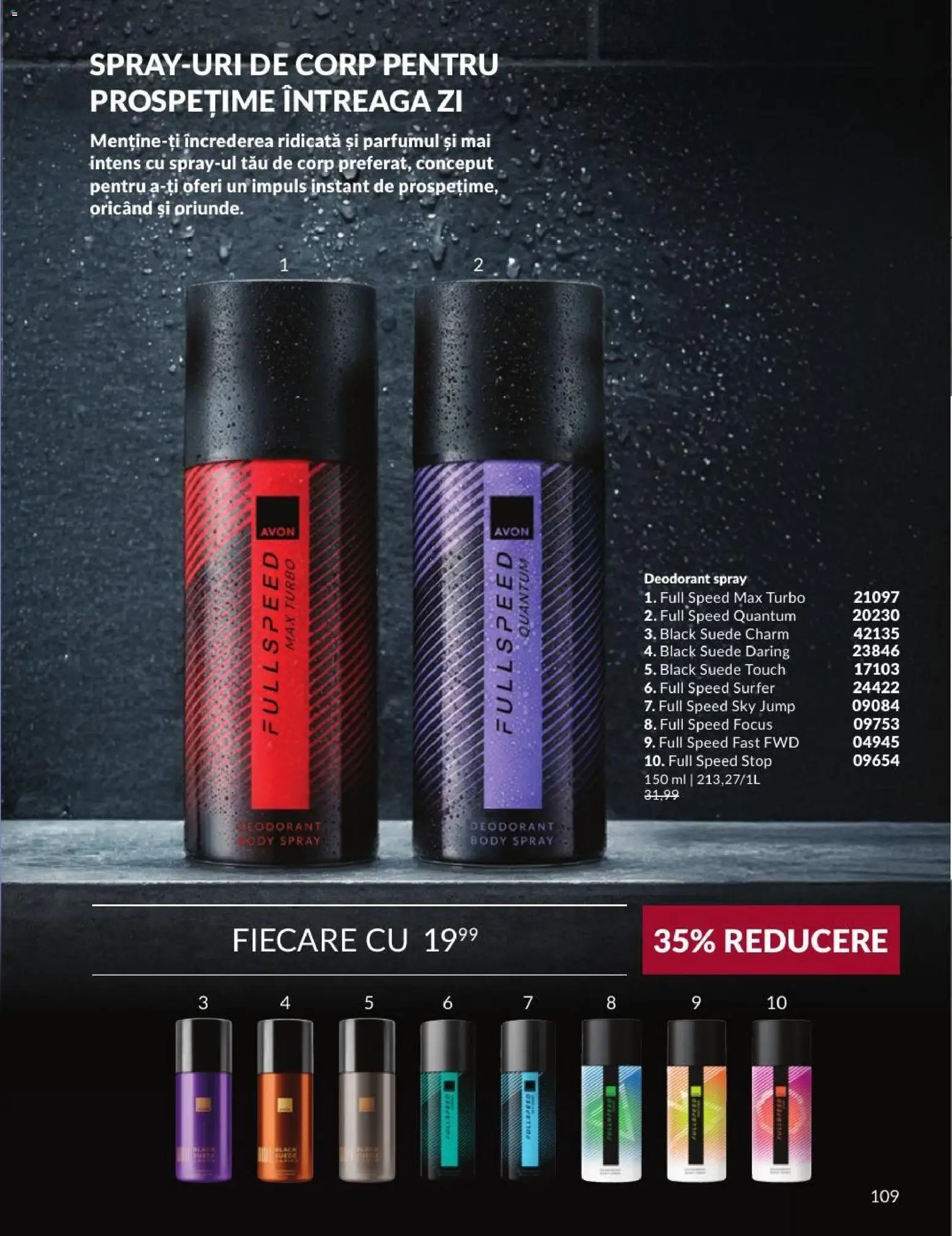 Noul catalog Avon – valabil de la 01.09.2026 | Pagină: 109 | Produse: Body, Deodorant, Black