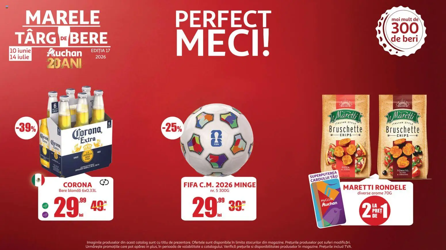 Noul catalog Auchan – valabil de la 10.06.2026 | Pagină: 31 | Produse: Delgeç, Klozet koku giderici, Pizza, Bere