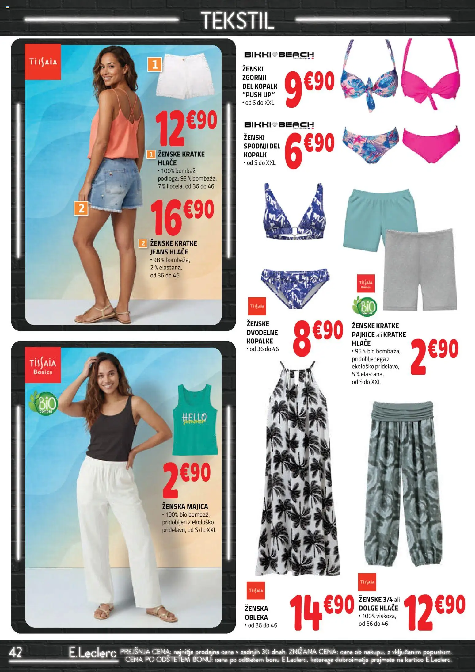 Novi E.leclerc katalog ponudbe – veljaven od 08.07.2026 | Stran: 2 | Izdelki: Pajkice, Majica, Hlace, Obleka