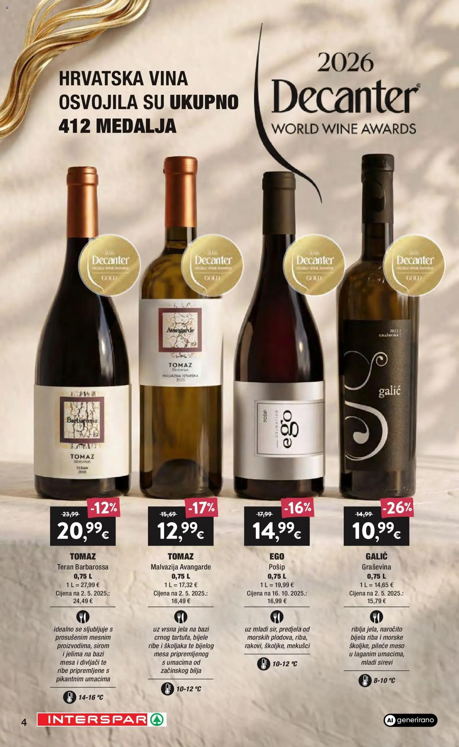 Interspar katalog | vrijedi od 16.09.2026 | Stranica: 4 | Proizvodi: Meso, Riba, Pileće meso