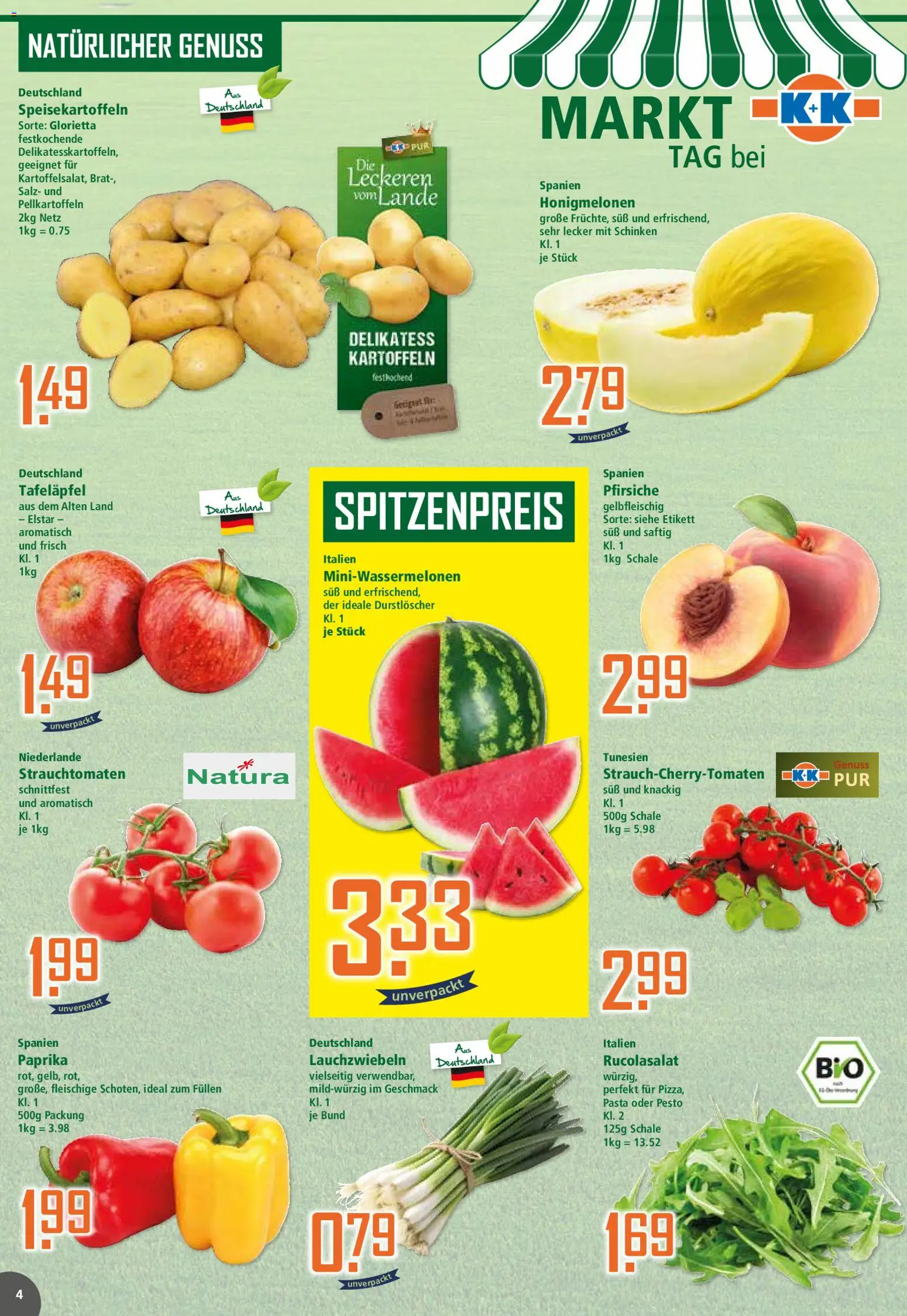 Klaas & Kock Prospekt – gültig ab 15.06.2026 | Seite: 4 | Produkte: Durstloscher, Kartoffeln, Paprika, Salz