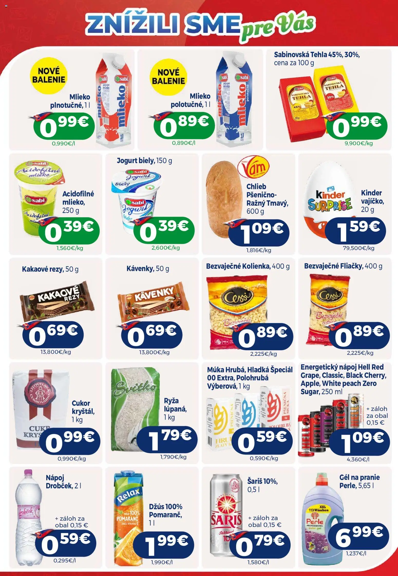 Nové Milk Agro akcie – leták je platný od 02.09.2026 | Strana: 5 | Produkty: Ryža, Šariš, Cukor, Energetický nápoj