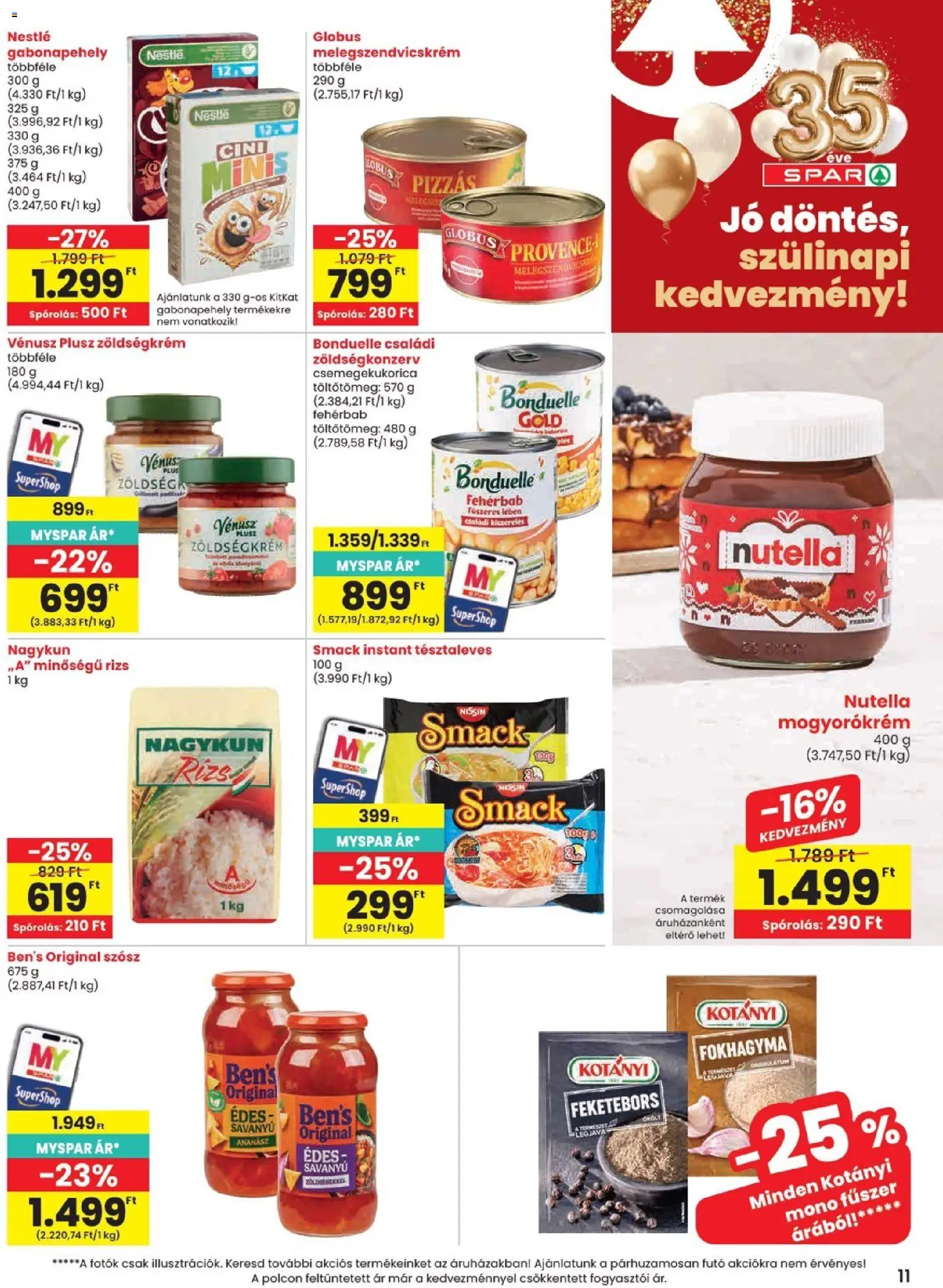 Spar akciós ujság - amely érvényes a következő dátumtól: 2026.11.05. | Oldal: 11