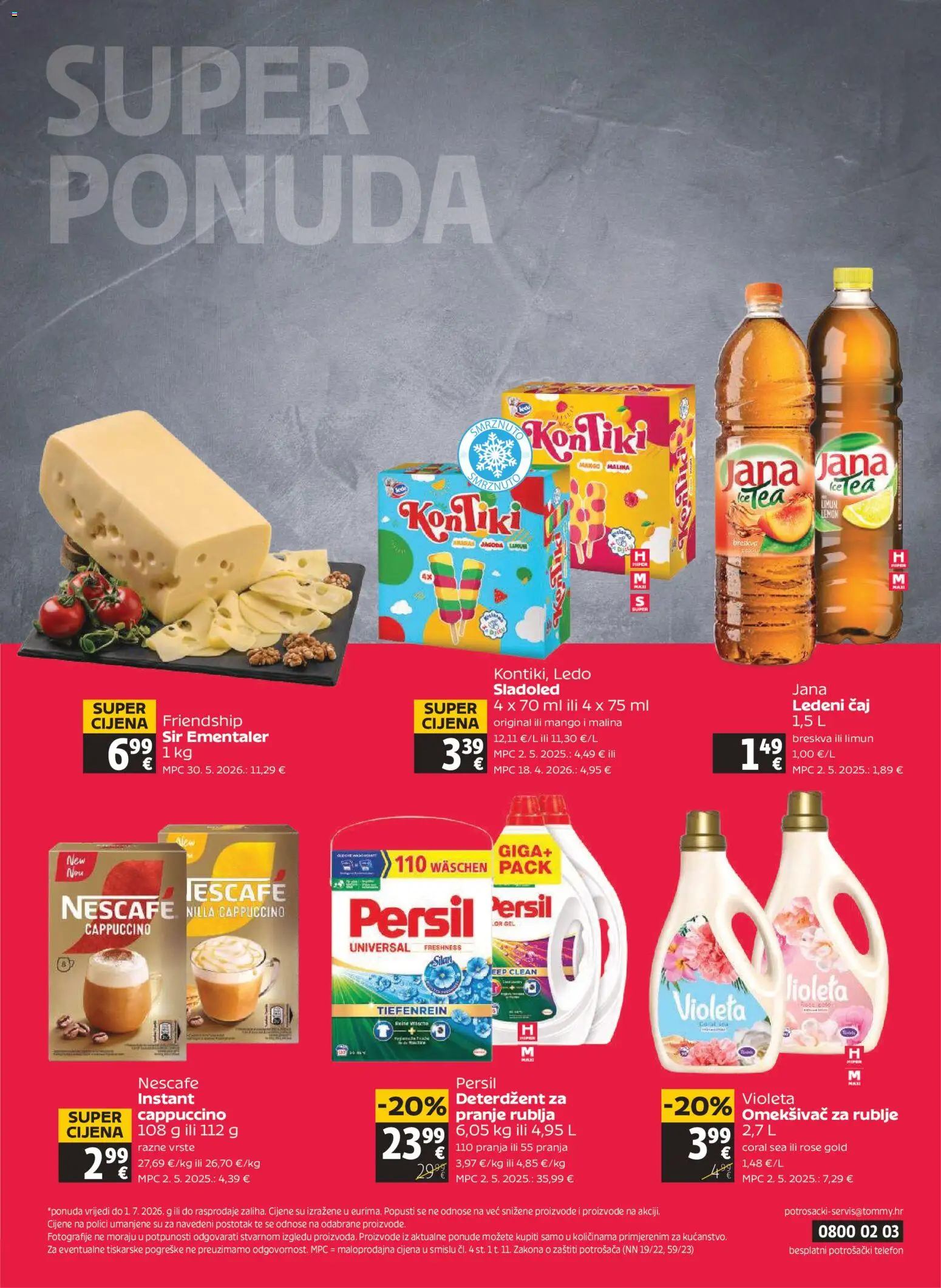Tommy katalog | vrijedi od 25.06.2026 | Stranica: 32 | Proizvodi: Čaj, Ledo, Limun, Cappuccino