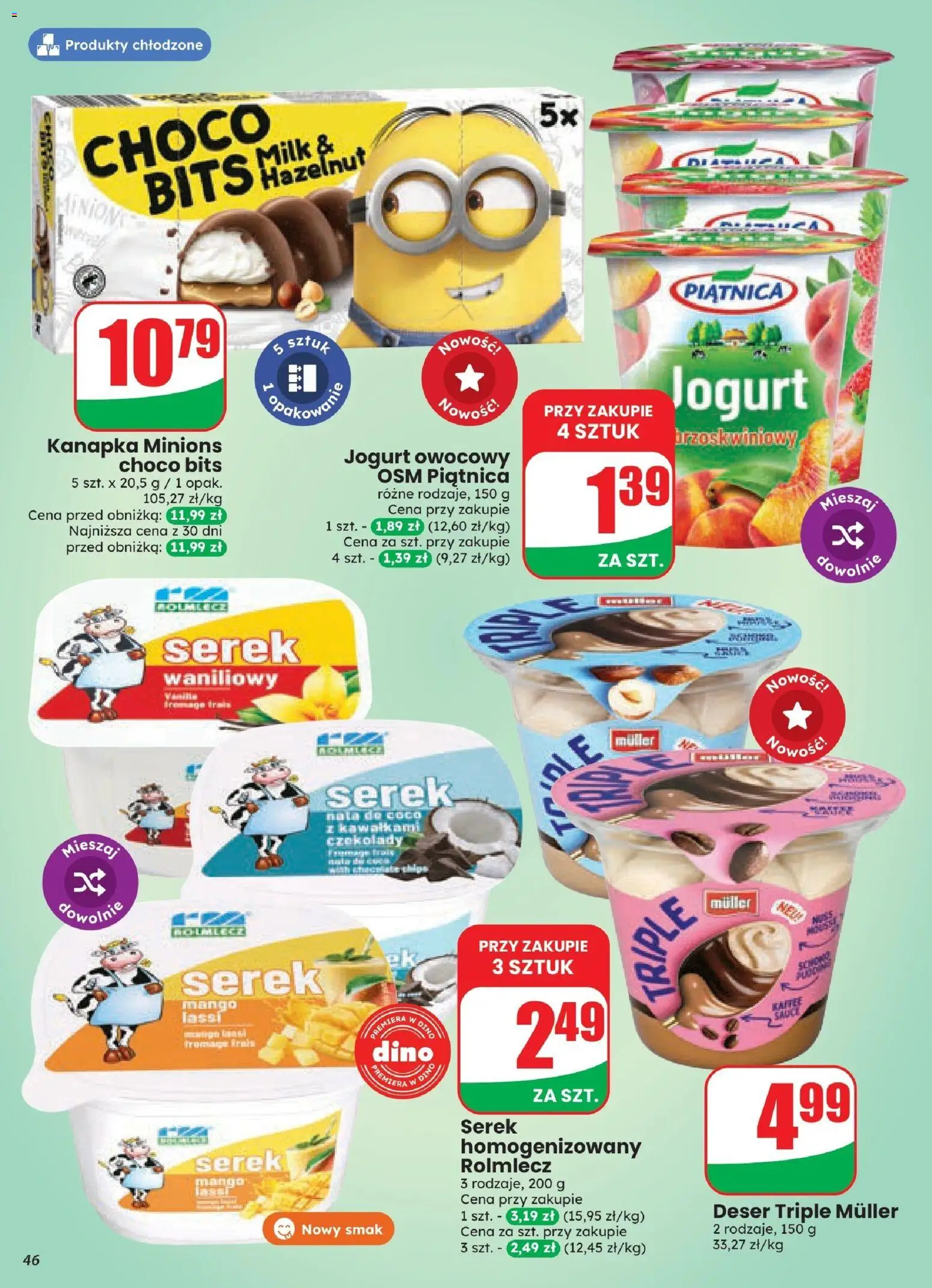 Dino gazetka od 21.10.2026 | Strona: 46 | Produkty: Mango, Czekolady, Serek homogenizowany, Jogurt