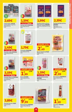 Pré-visualização Auchan folheto válido de 14.05.2026 | Página: 9 | Produtos: Peito de frango, Frango, Peru, Lombo