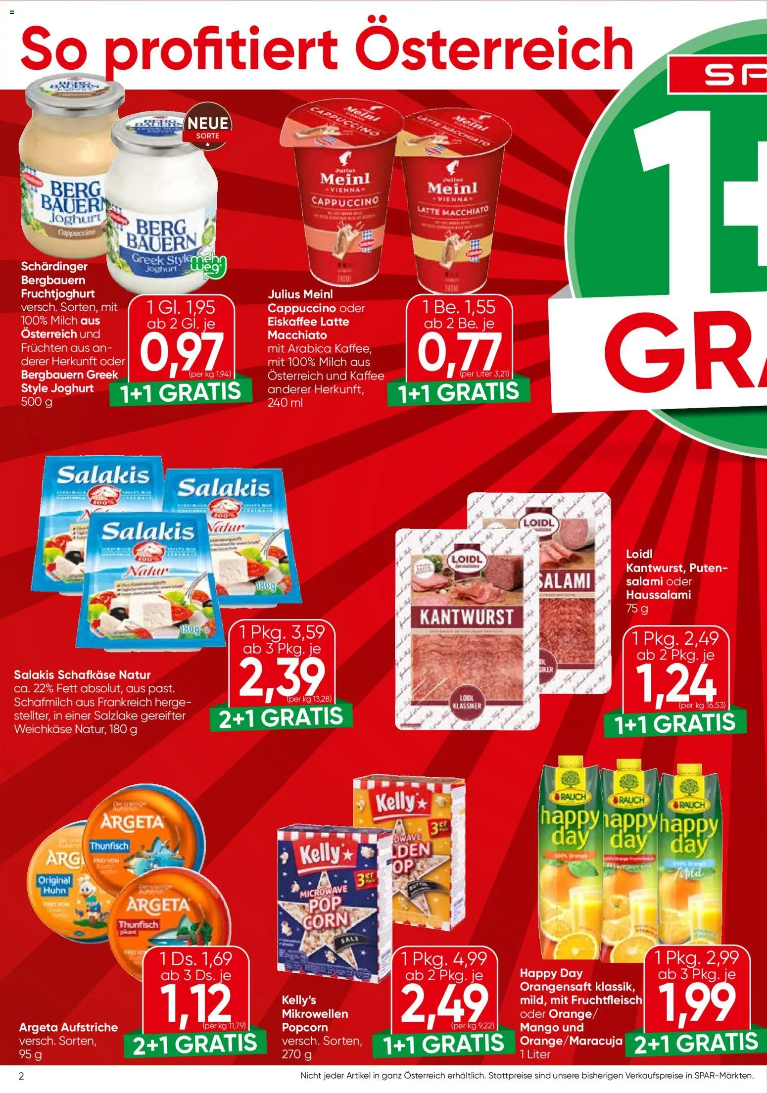 Spar Flugblatt - Niederösterreich gültig ab 18.06.2026 | Seite: 2 | Produkte: Salz, Mango, Milch, Joghurt