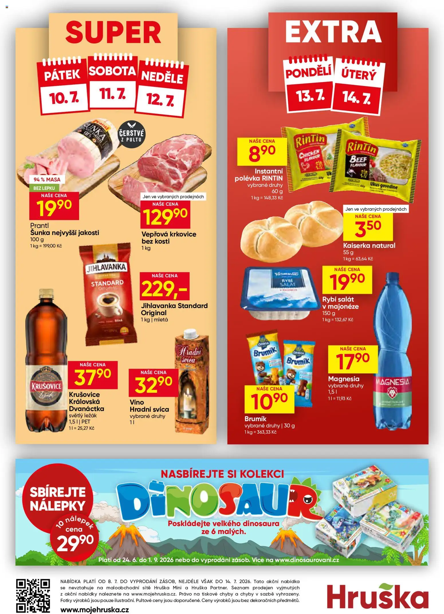 Hruška leták od 08.07.2026 | Strana: 14 | Produkty: Kaiserka, Víno, Jihlavanka, Vepřová krkovice