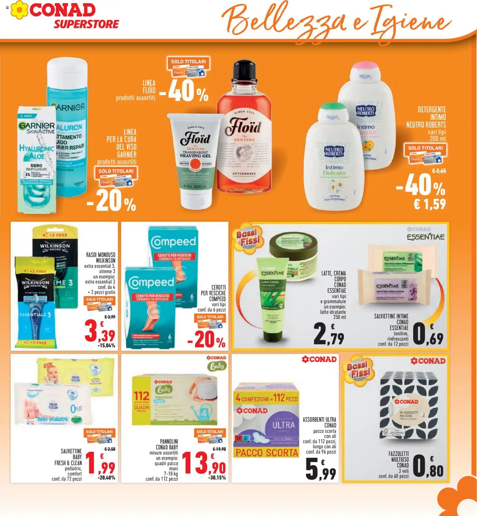 Volantino Conad del 21.05.2026 | Pagina: 21 | Prodotti: Crema, Fazzoletti, Intimo, Cerotti