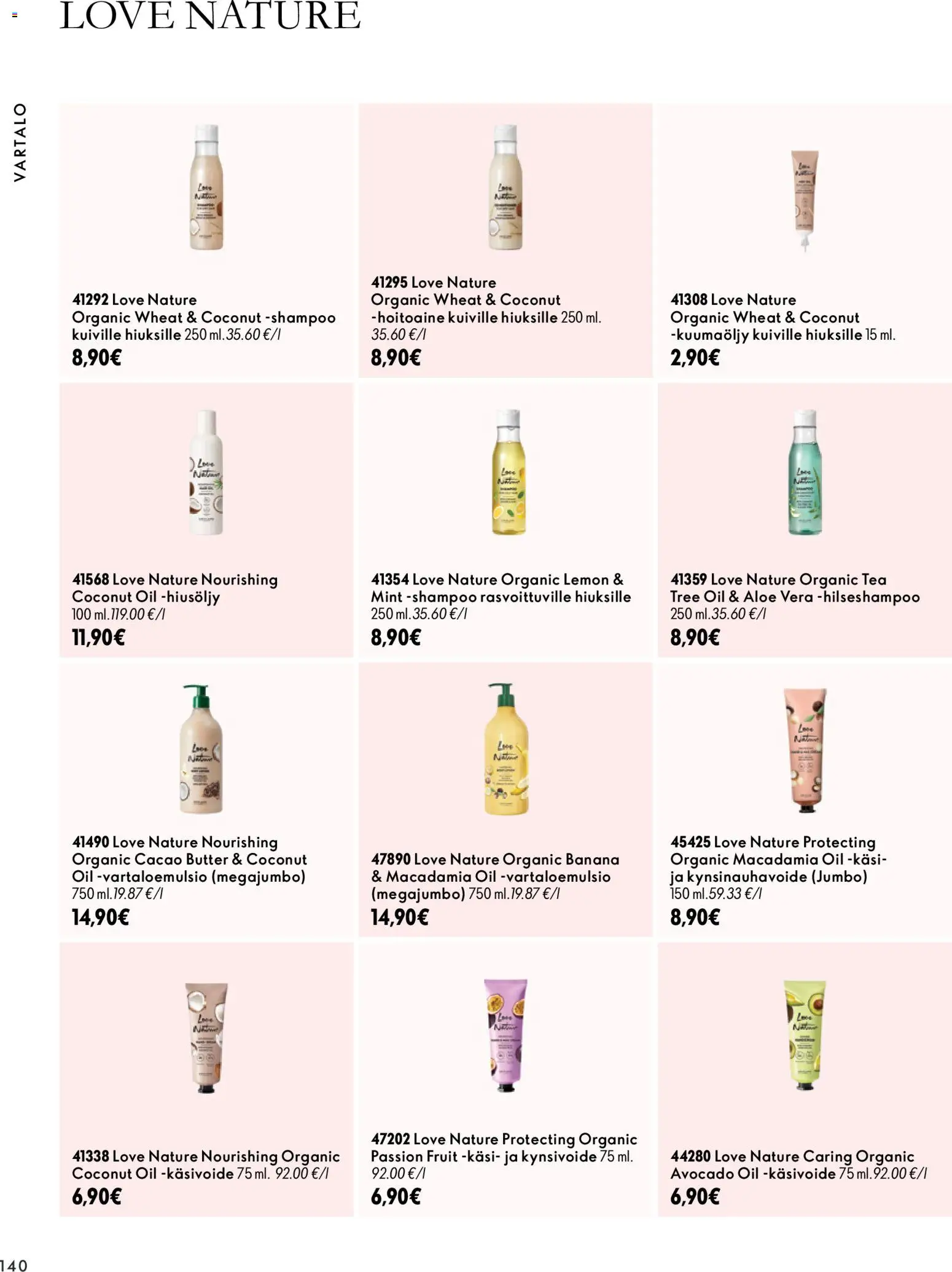 Oriflame tarjoukset – voimassa 07/10/2026 alkaen | Sivu: 140 | Tuotteet: Aloe Vera, Shampoo, Hiusöljy, Käsivoide