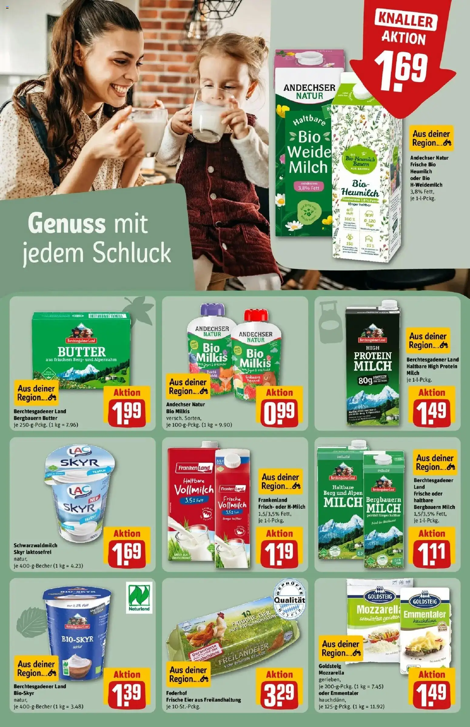 REWE Prospekt ab 14.09.2026 zum Blättern » Angebote | Seite: 20 | Produkte: Milch, Eier, Skyr, Ente