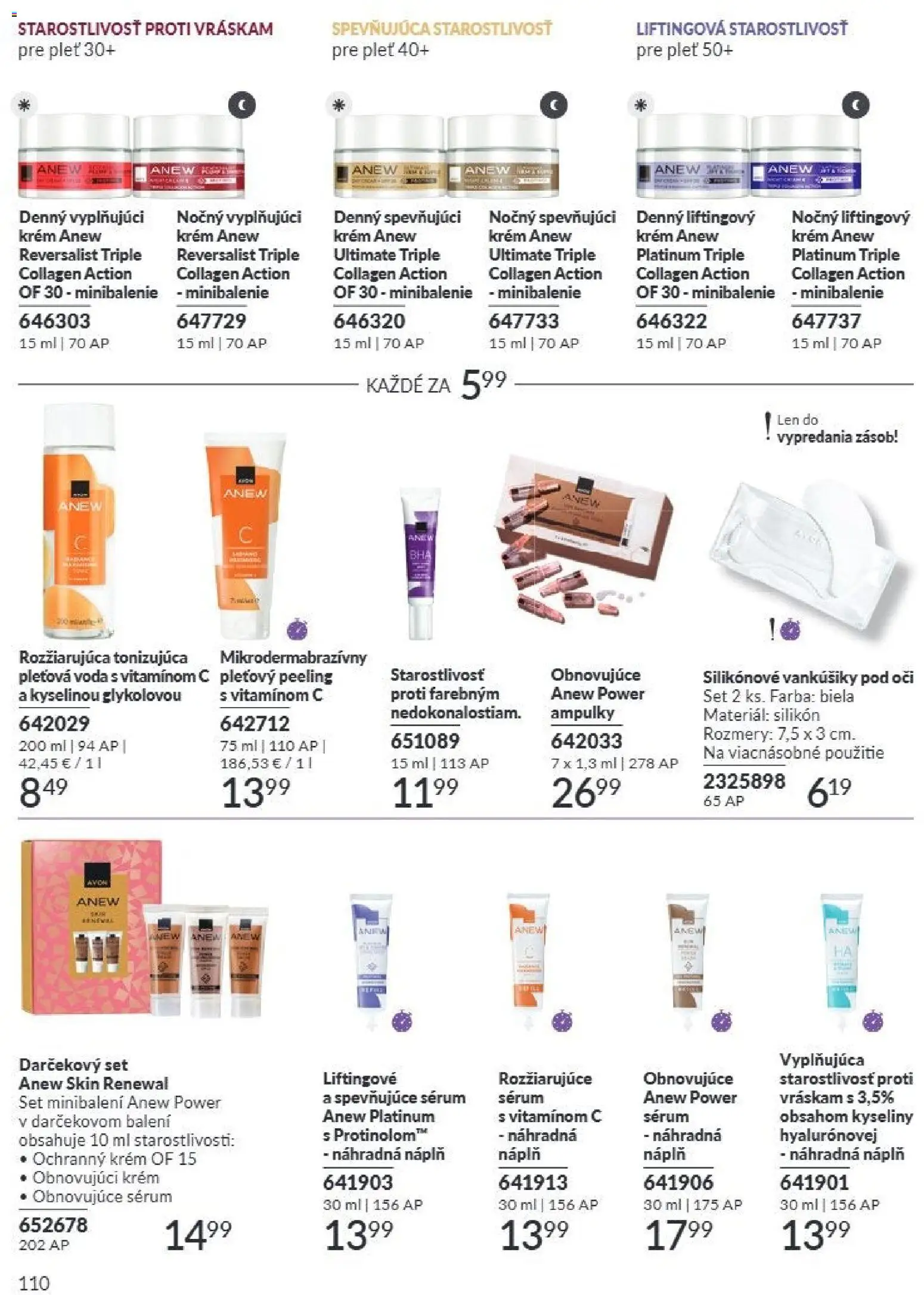 Nové Avon akcie – leták je platný od 01.08.2026 | Strana: 110 | Produkty: Peeling, Krém, Voda