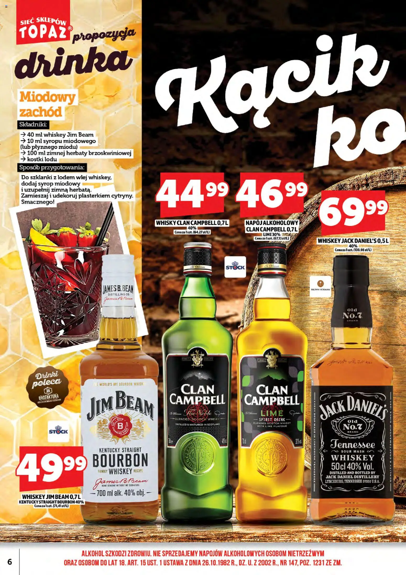 Topaz gazetka alkoholowa od 01.06.2026 | Strona: 8 | Produkty: Syrop, Bourbon, Jim Beam, Alkohol
