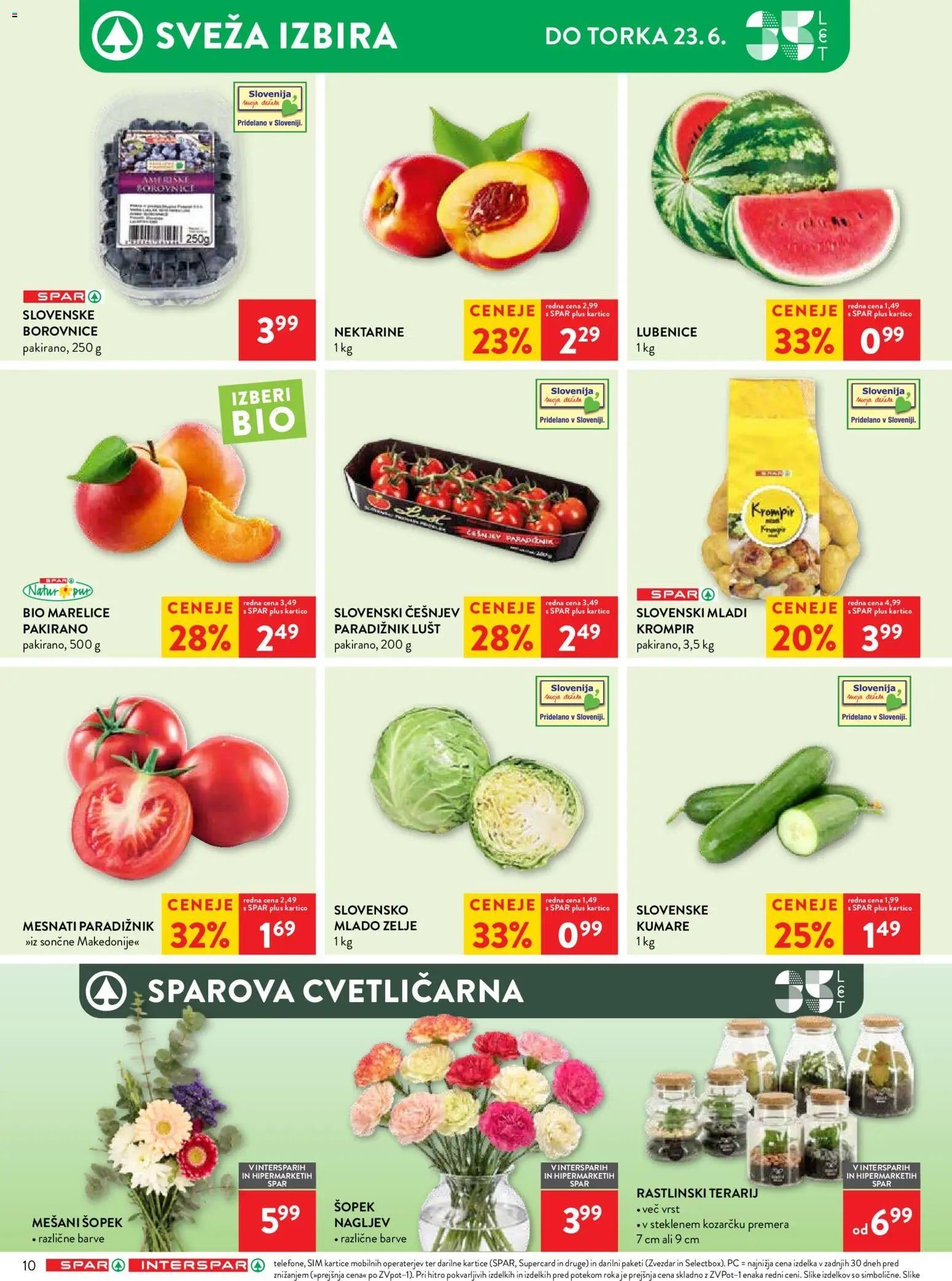 Novi Spar katalog ponudbe – veljaven od 17.06.2026 | Stran: 16 | Izdelki: Šopek, Paradiznik, Krompir, Lubenice