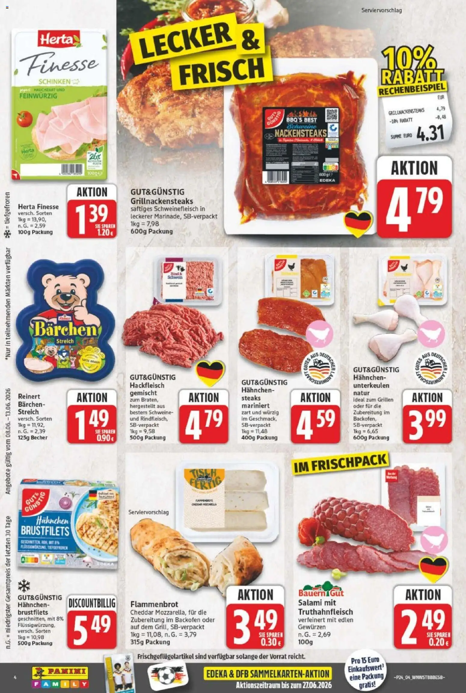NP Discount Prospekt – gültig ab 08.06.2026 | Seite: 4 | Produkte: Backofen, Schinken, Schweinefleisch, Hackfleisch