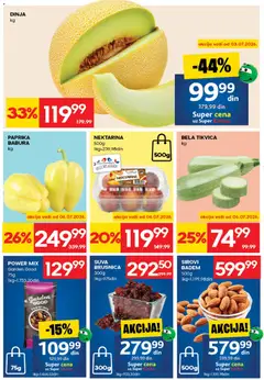 Mercator katalog - pregled Mercator kataloga - važi od 02.07.2026 | Strana: 3 | Proizvode: Badem, Paprika, Tikvica