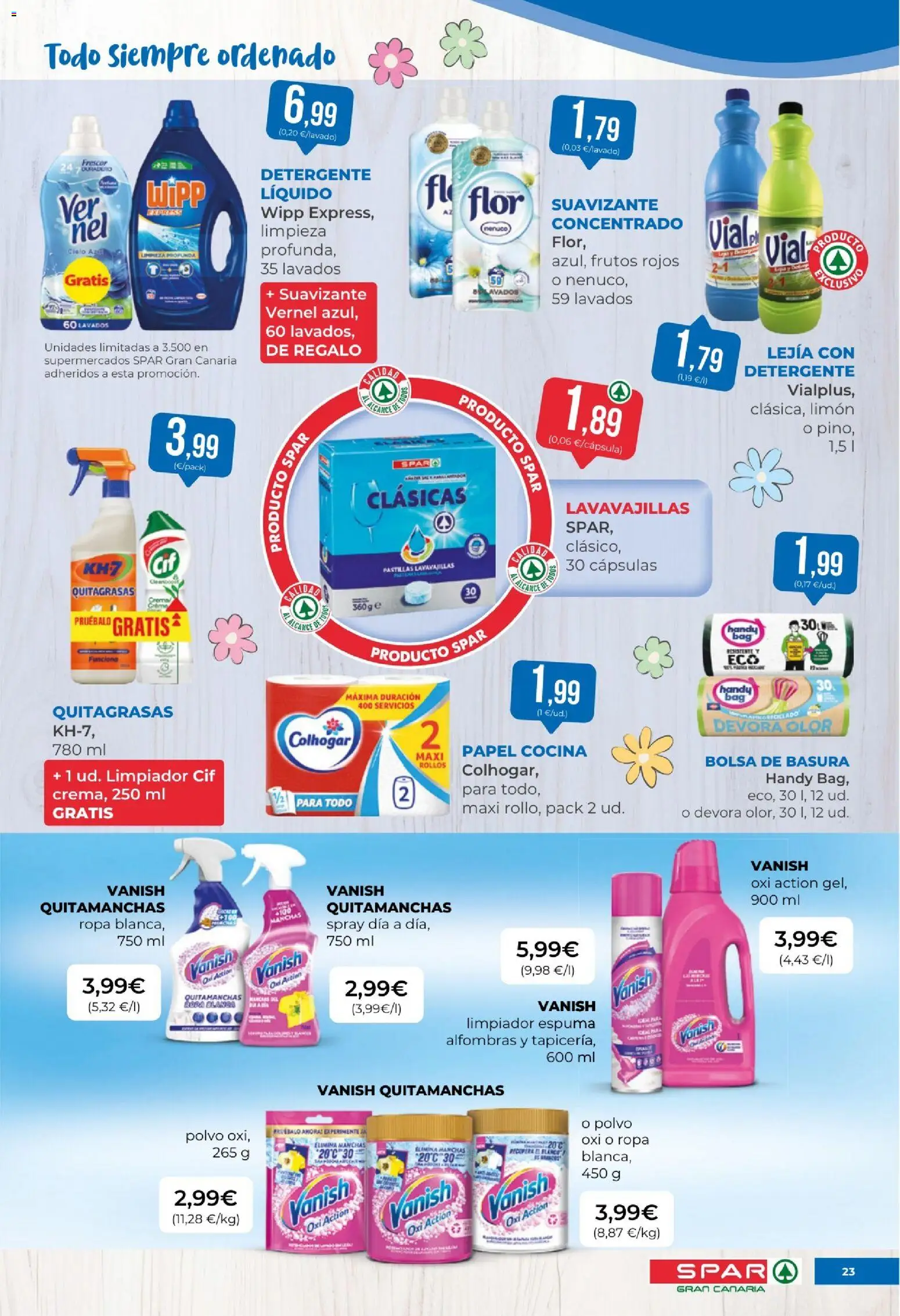 Spar folleto │ válido desde el 17.04.2026 | Página: 23 | Productos: Polvo, Quitamanchas, Detergente, Suavizante