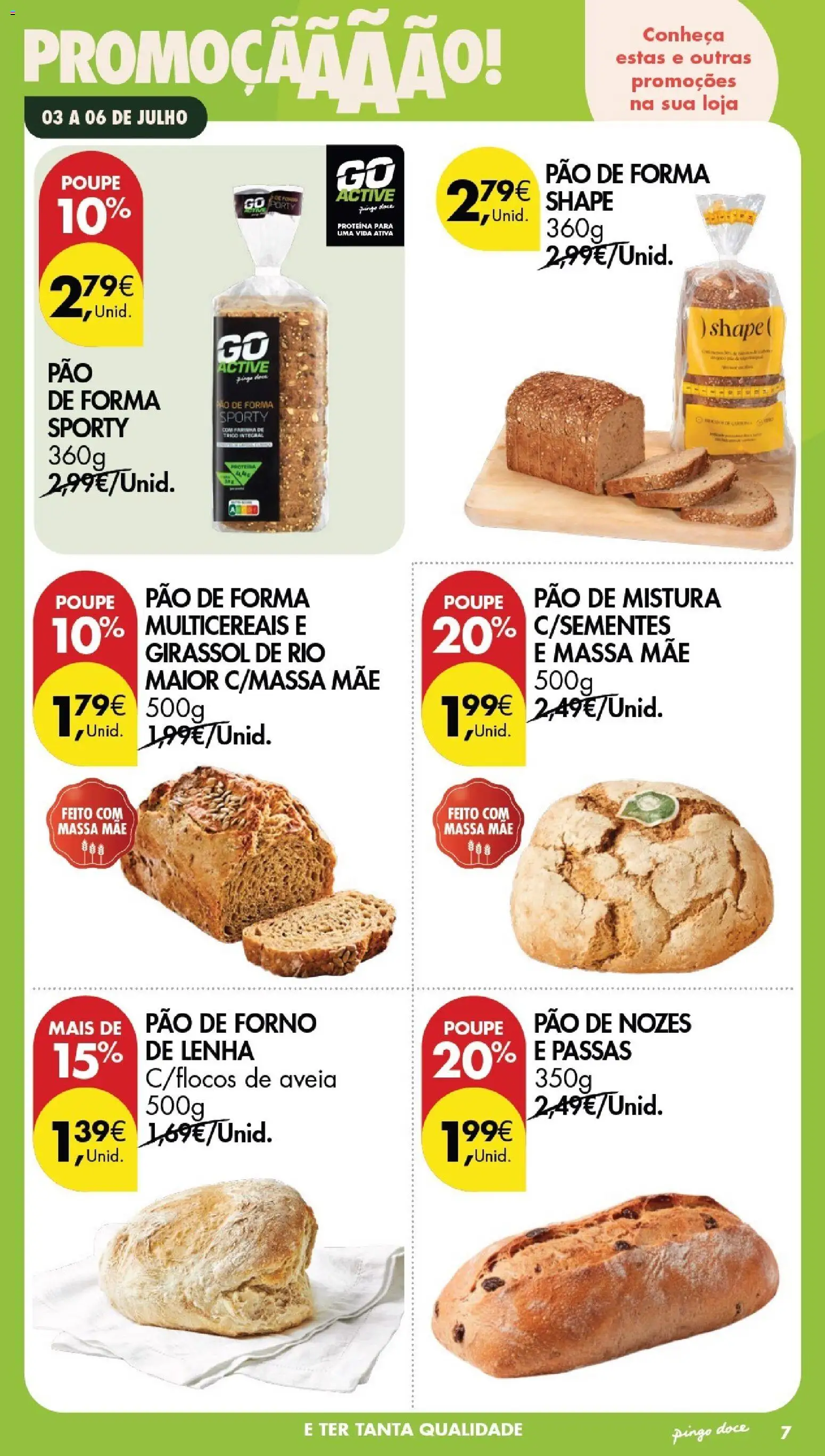Pingo Doce Poupe este Fim de Semana │ válido de 03/07/2026 | Página: 5 | Produtos: Pão, Massa, Nozes, Proteina
