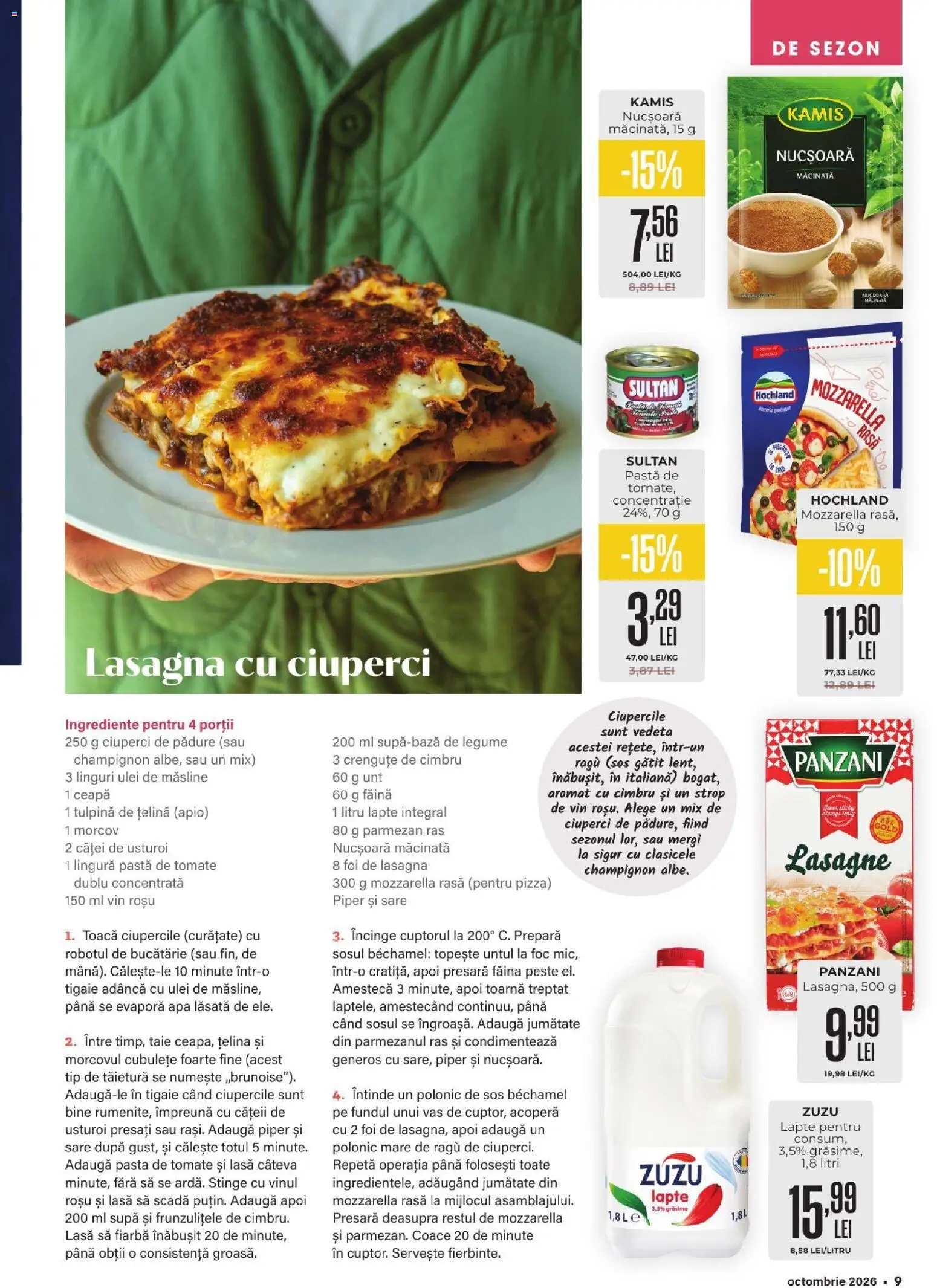 Noul catalog Mega Image – valabil de la 01.10.2026 | Pagină: 9 | Produse: Morcov, Ciuperci, Pastă de tomate, Tip