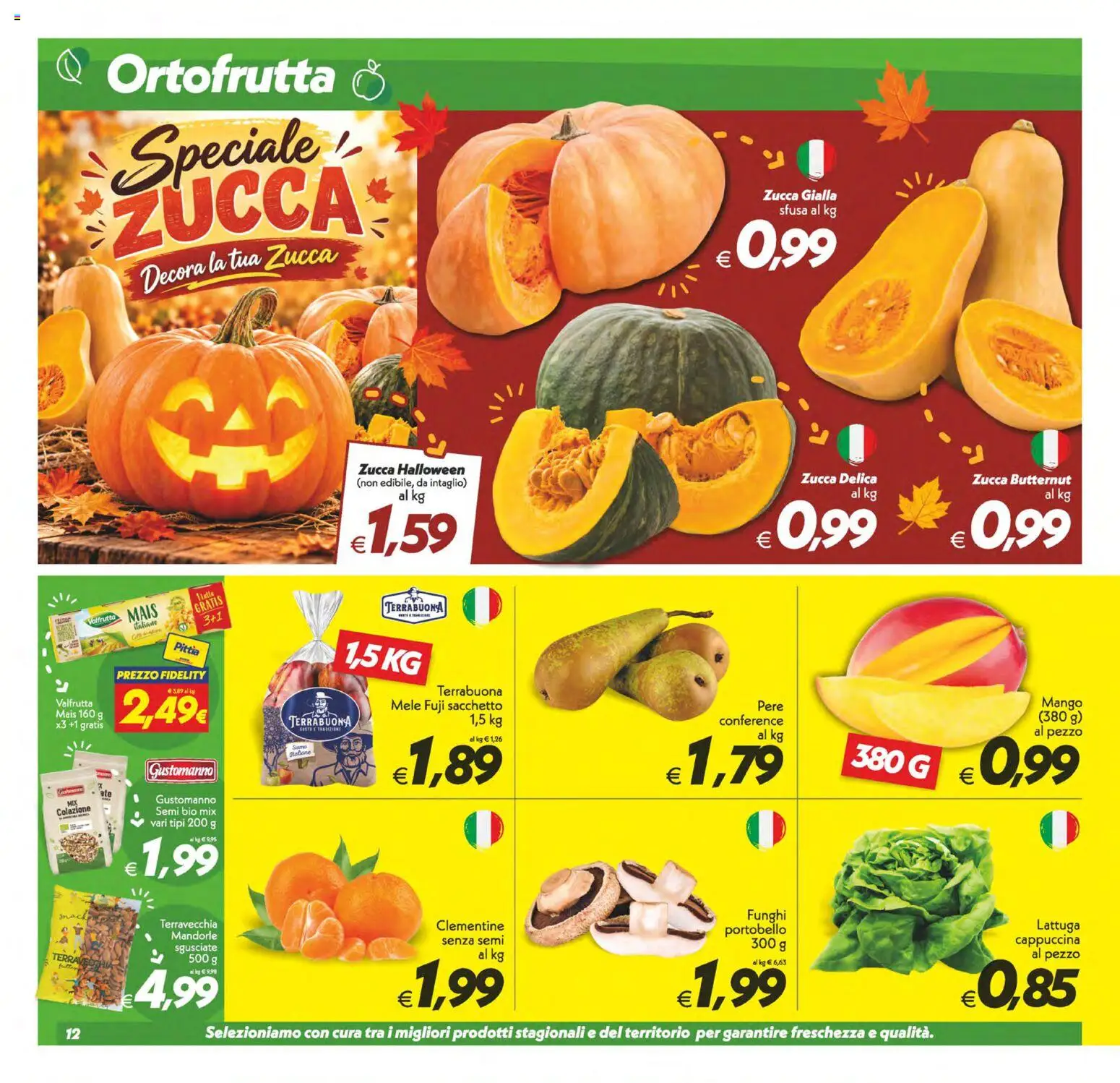 Volantino SuperConveniente del 23/10/2026 | Pagina: 12 | Prodotti: Mele, Pere, Mango, Zucca