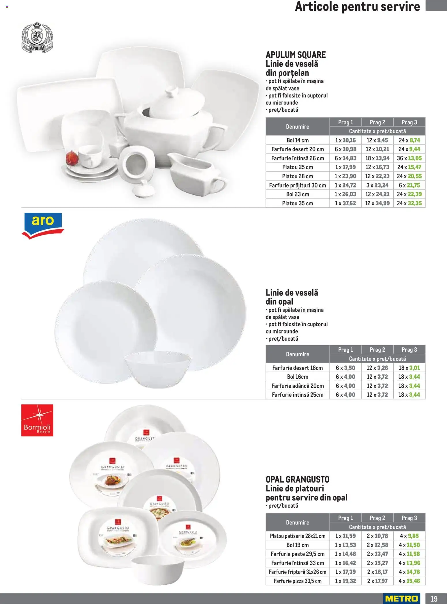 Noul catalog Metro – valabil de la 01.07.2026 | Pagină: 19 | Produse: Mașină De Spălat Vase, Bol, Farfurie, Paste