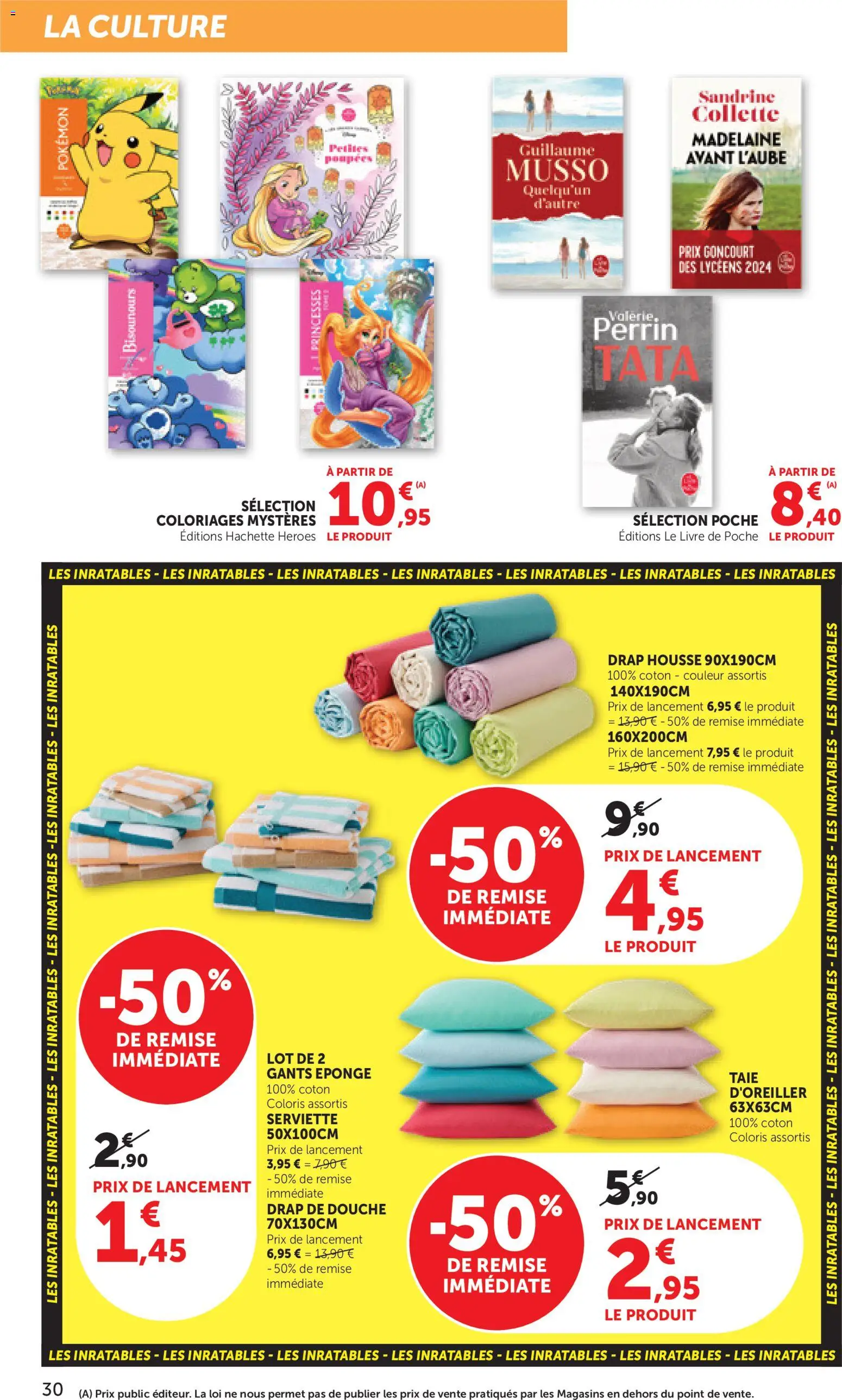 {H1} | Page: 30 | Produits: Coton, Eponge, Douche, Livre