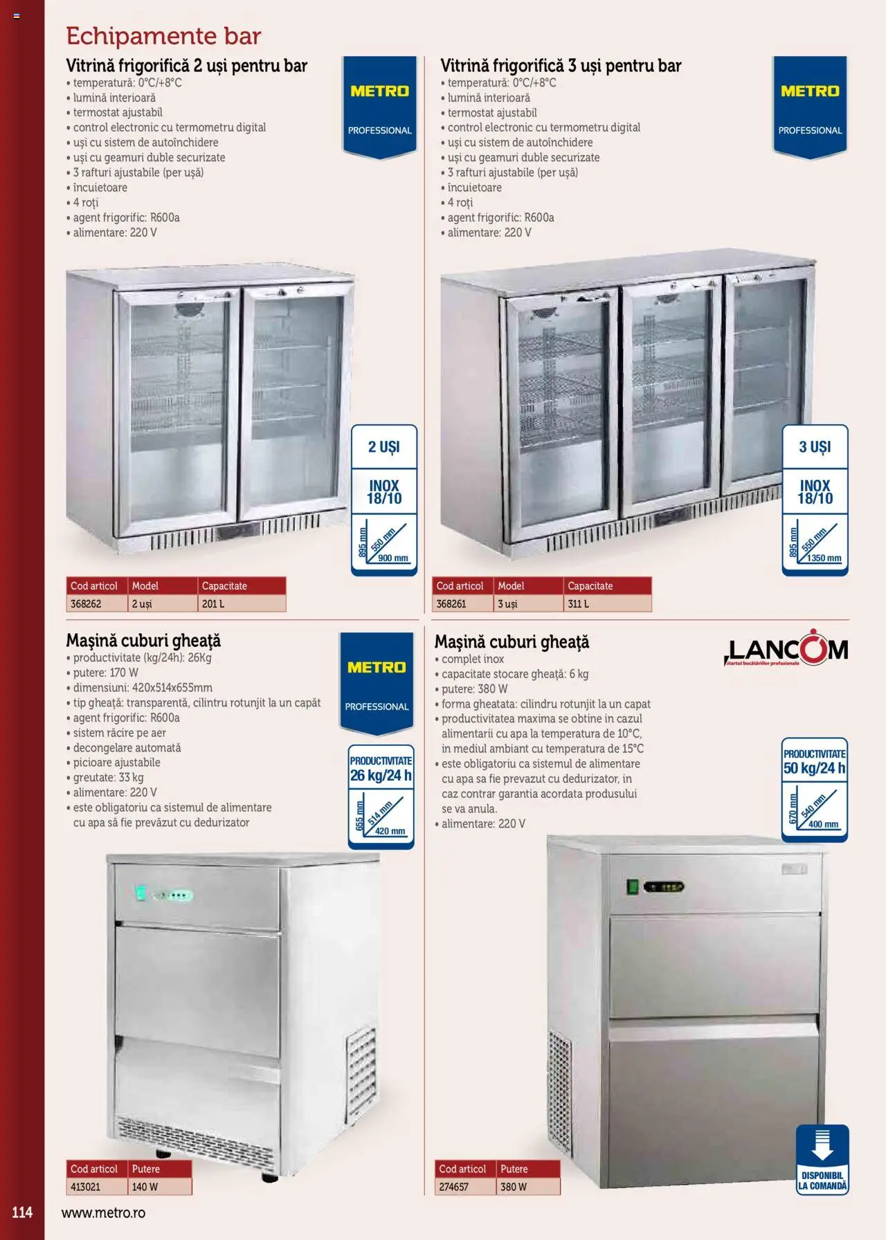 Noul catalog Metro – valabil de la 17.09.2025 | Pagină: 114 | Produse: Tavuk suyu, Termometru, Ușă, Apă