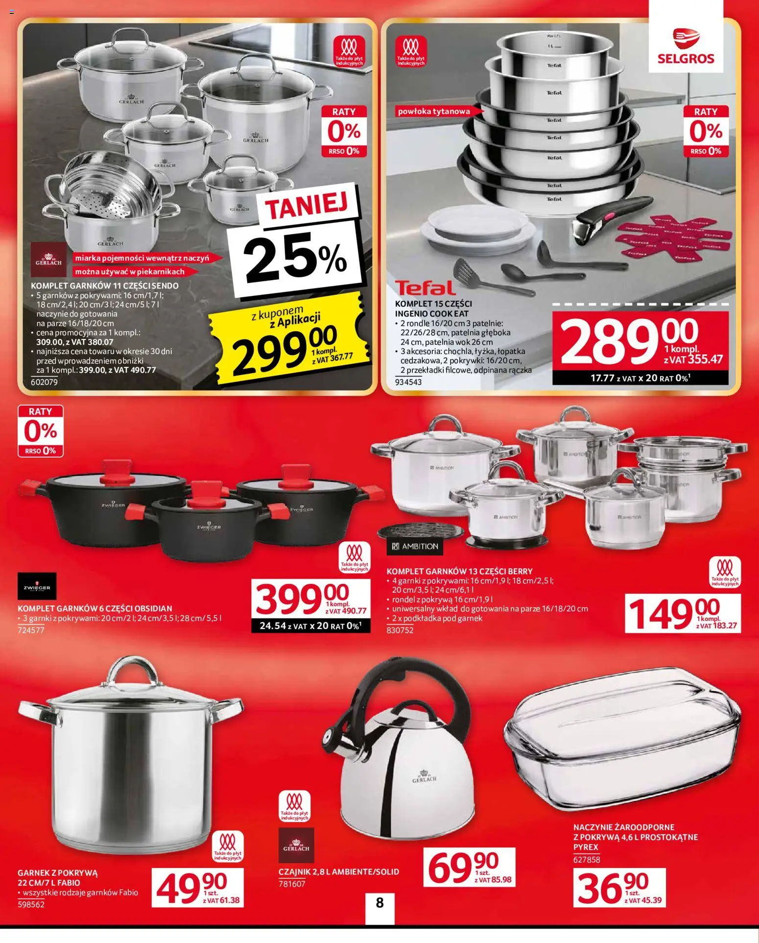 Selgros cash&carry gazetka - Oferta przemysłowa od 10.09.2026 | Strona: 10 | Produkty: Patelnie, Garnki, Patelnia, Naczynie żaroodporne