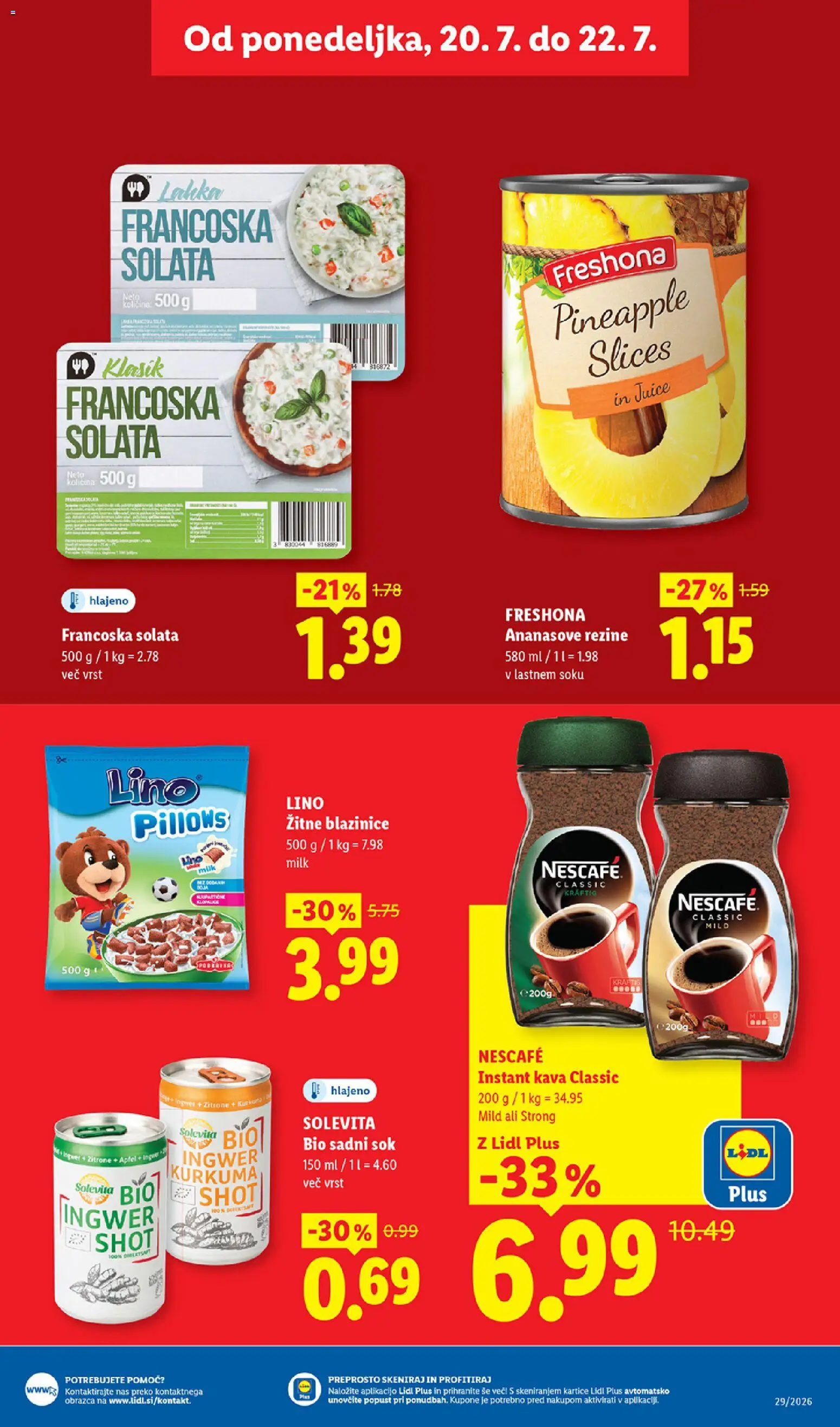 Novi Lidl katalog ponudbe – veljaven od 16.07.2026 | Stran: 51 | Izdelki: Instant kava, Kava, Sok, Solata