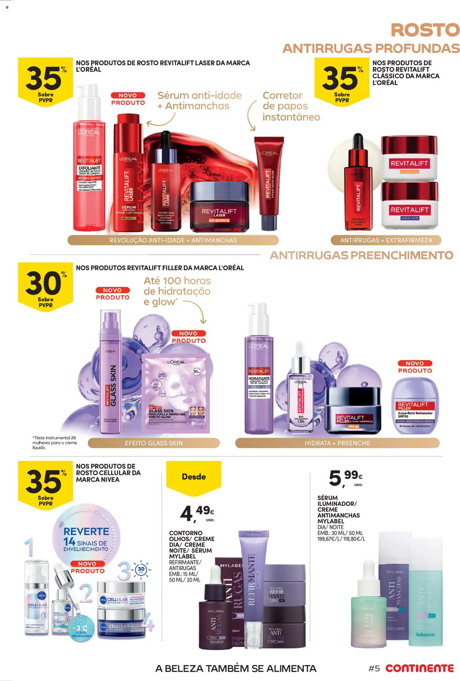 Continente Beleza Ingredientes para uma beleza sem idade │ válido de 22/09/2026 | Página: 5 | Produtos: Corretor, Sérum, Creme